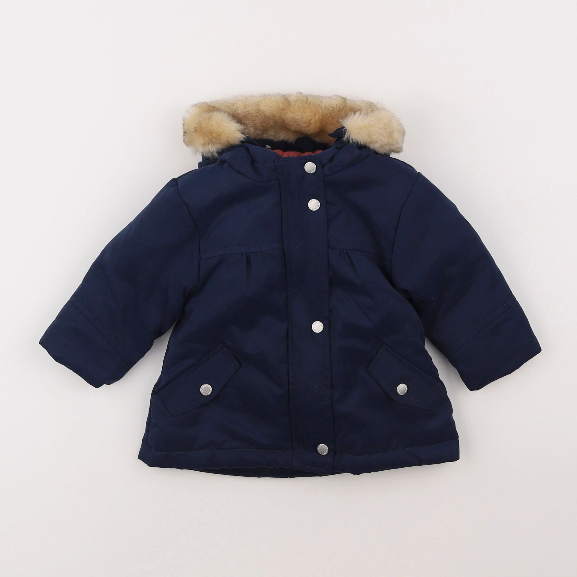 Vertbaudet - manteau bleu - 6 mois
