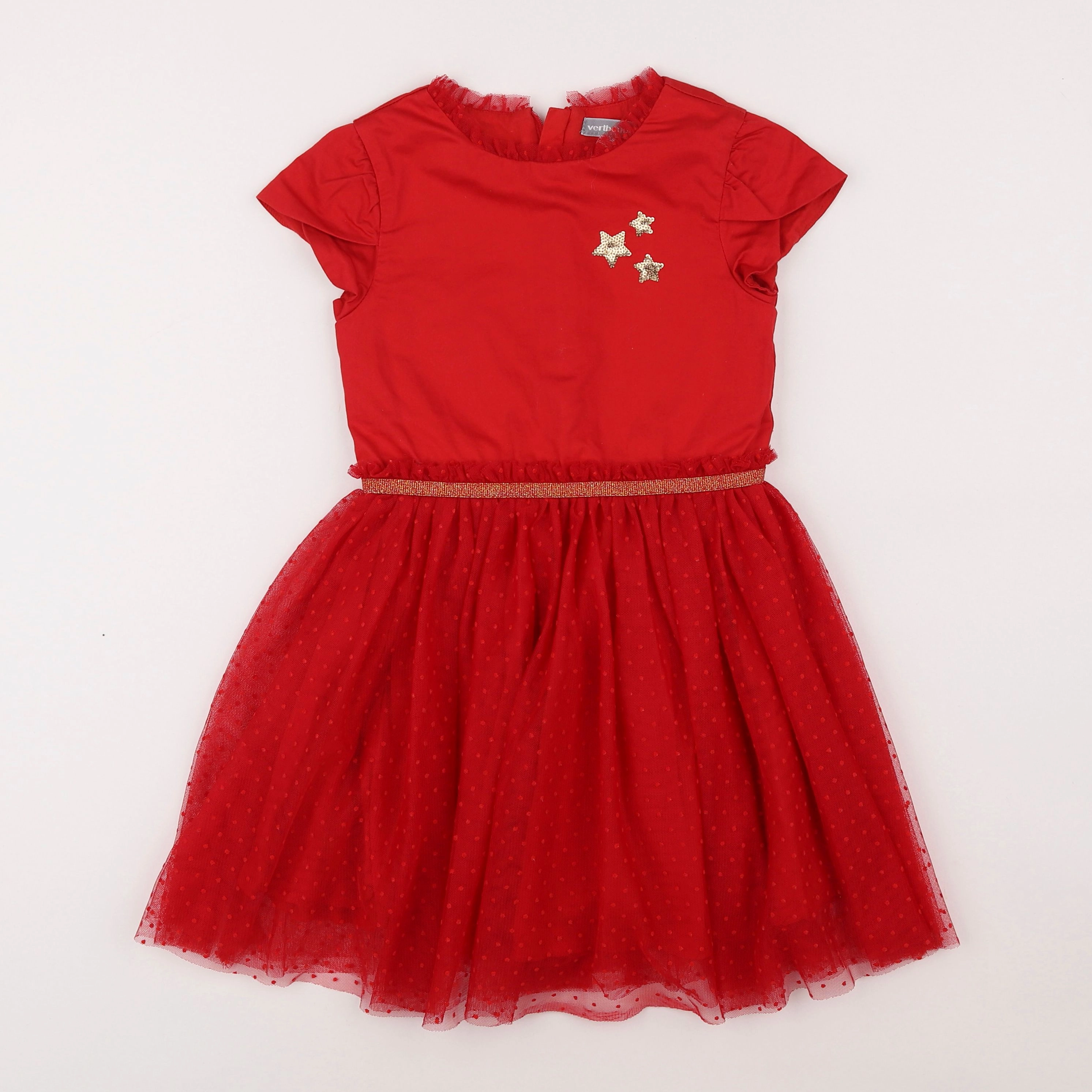 Vertbaudet - robe rouge - 6 ans