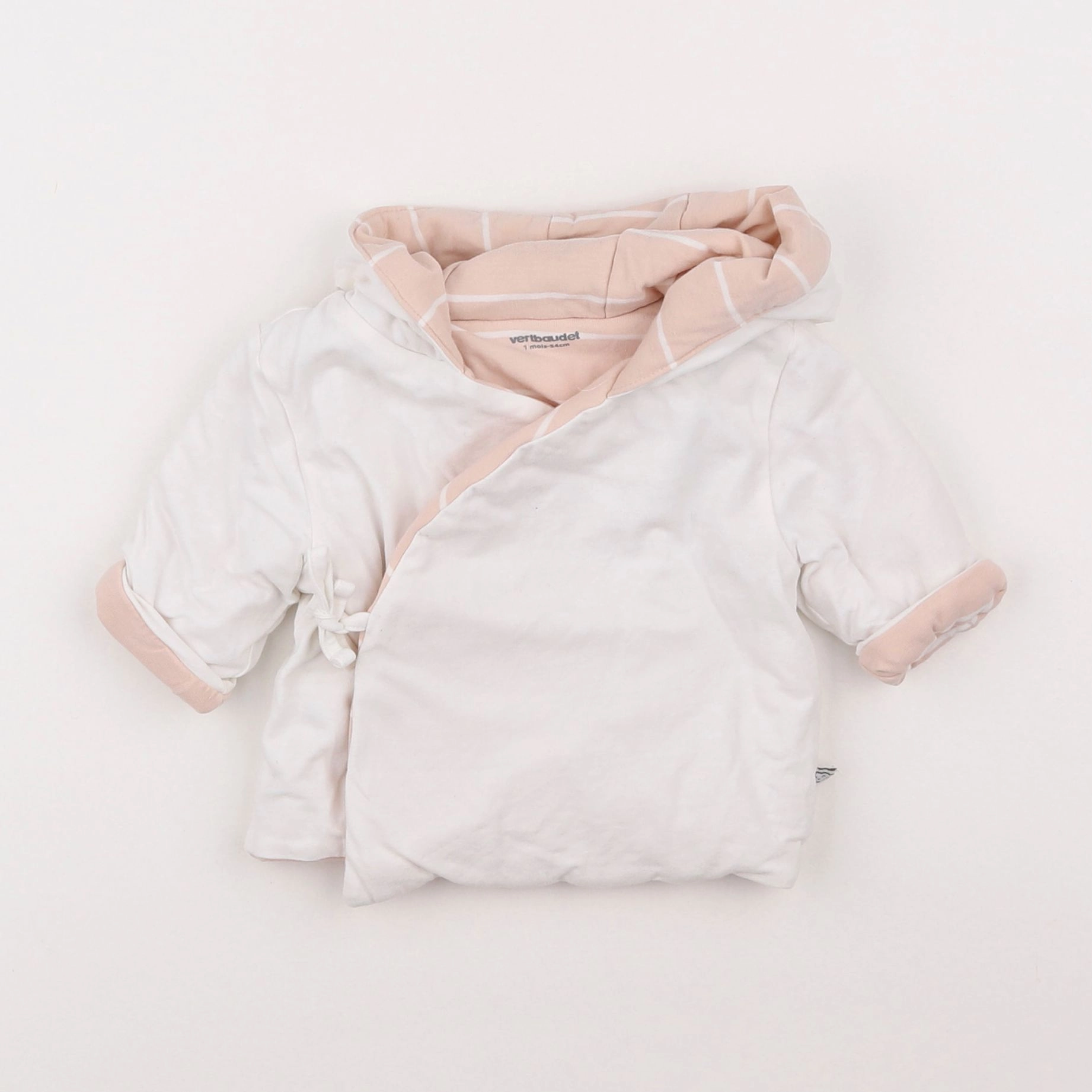 Vertbaudet - gilet rose - 1 mois