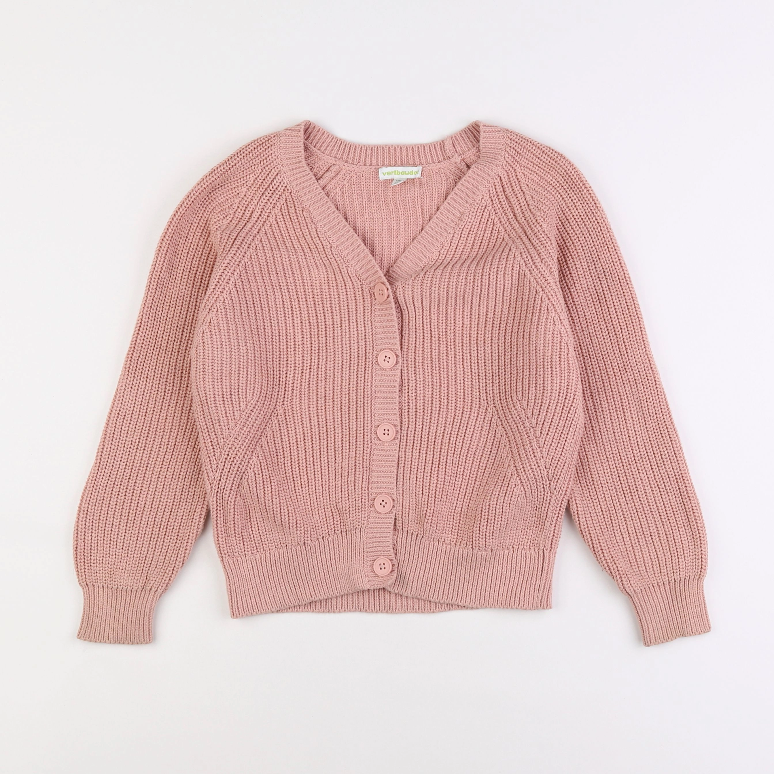 Vertbaudet - gilet rose - 8 ans