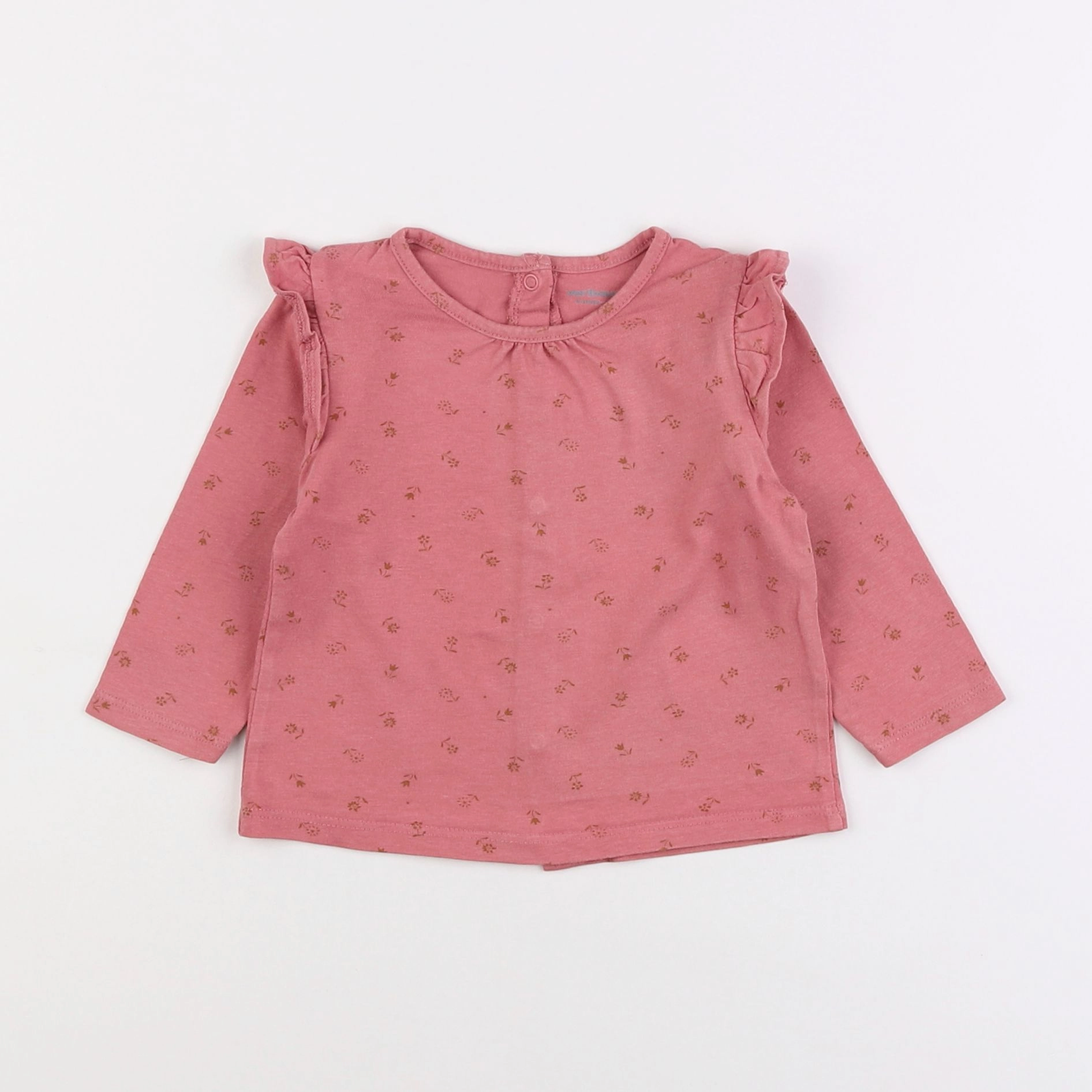 Vertbaudet - tee-shirt rose - 9 mois