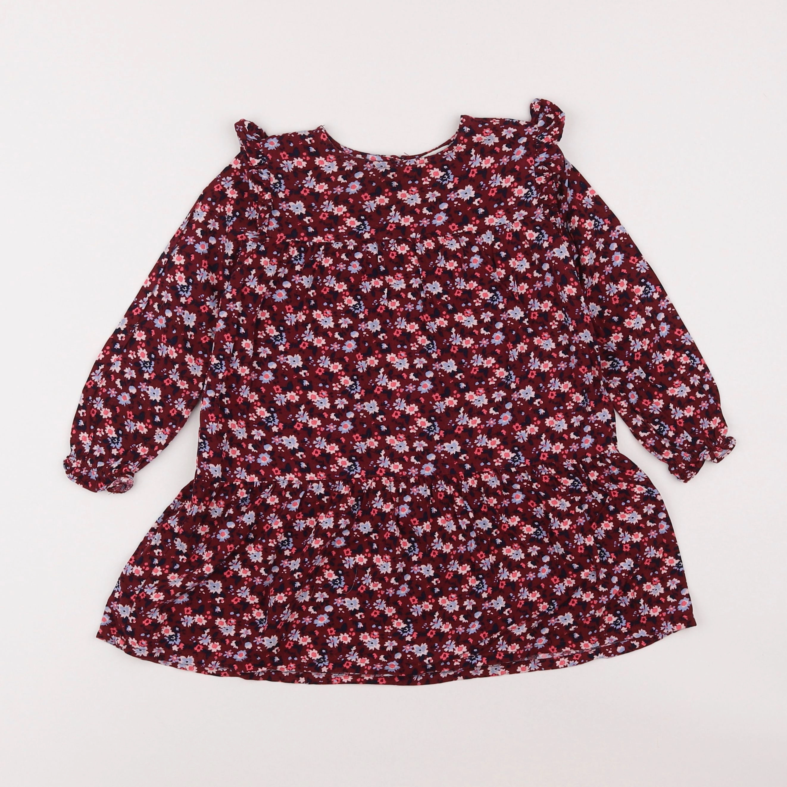 Vertbaudet - robe rouge, rose - 3 ans