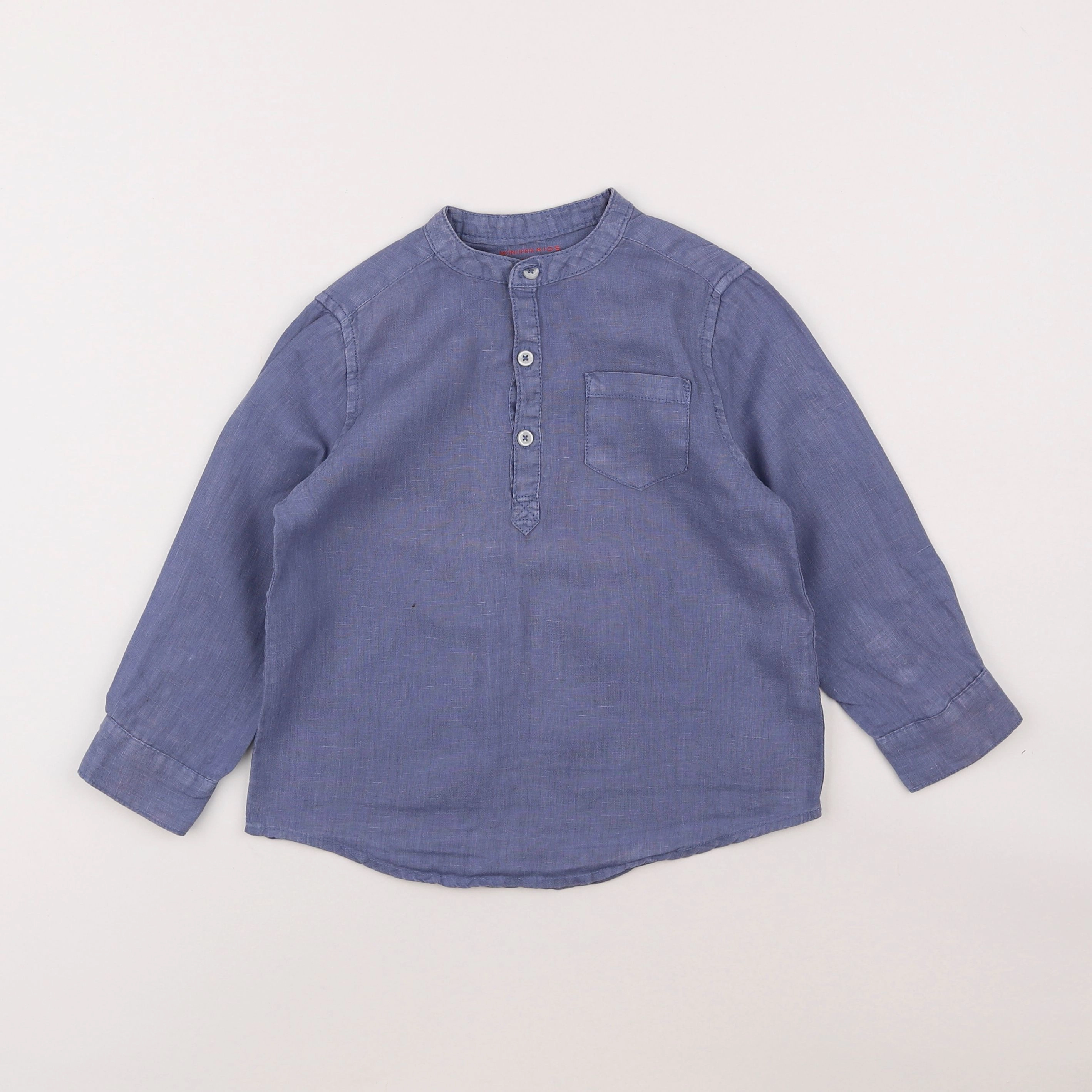 Monoprix - chemise bleu - 4 ans