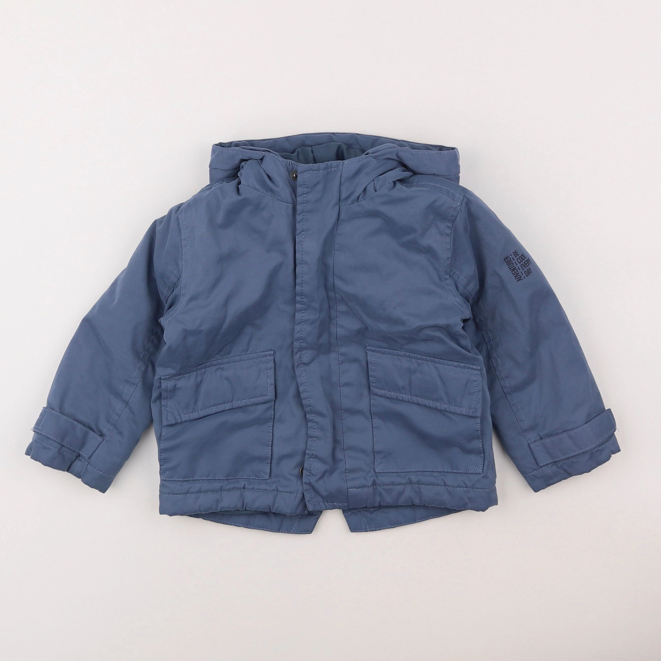 Vertbaudet - manteau bleu - 2 ans