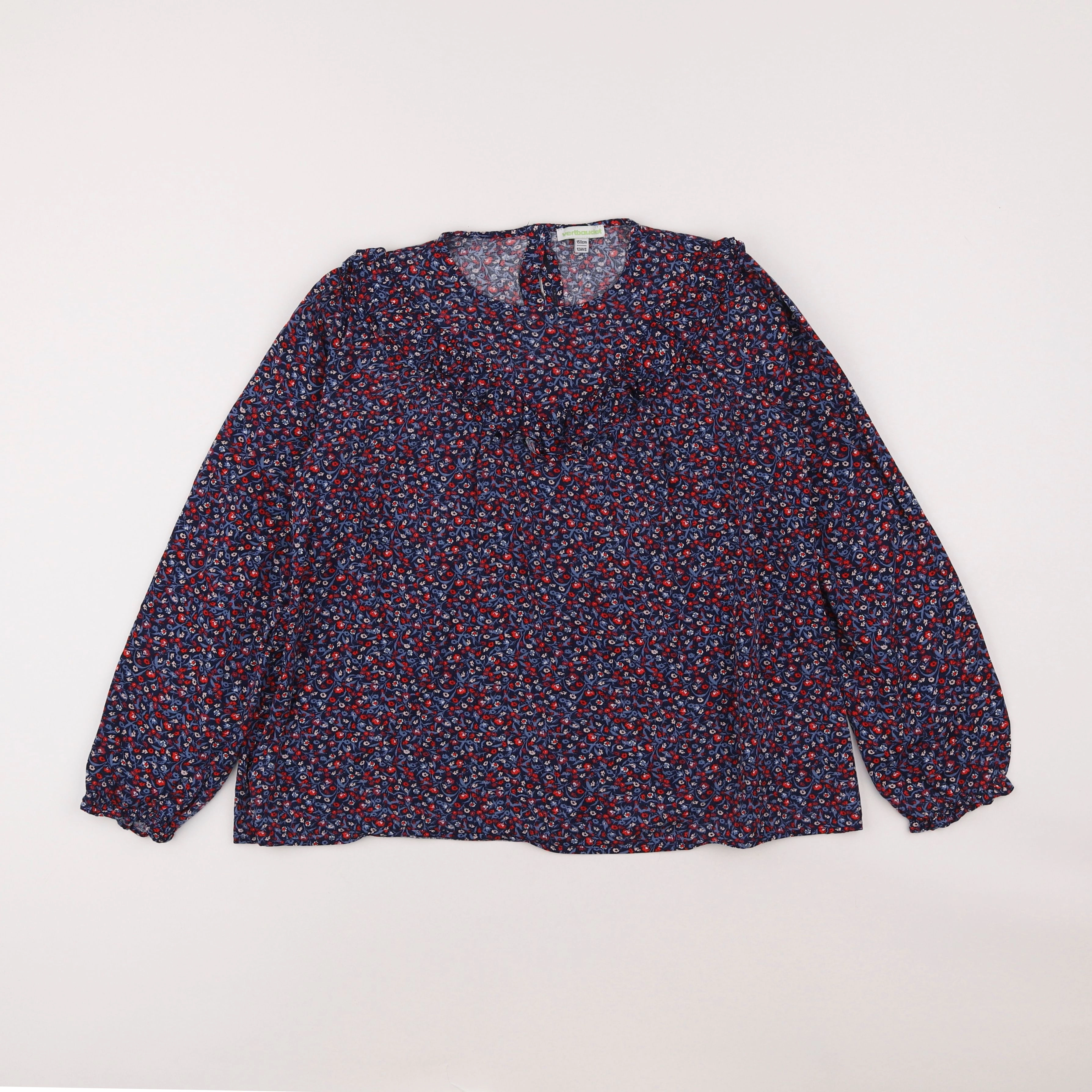 Vertbaudet - blouse bleu, rouge - 11 ans