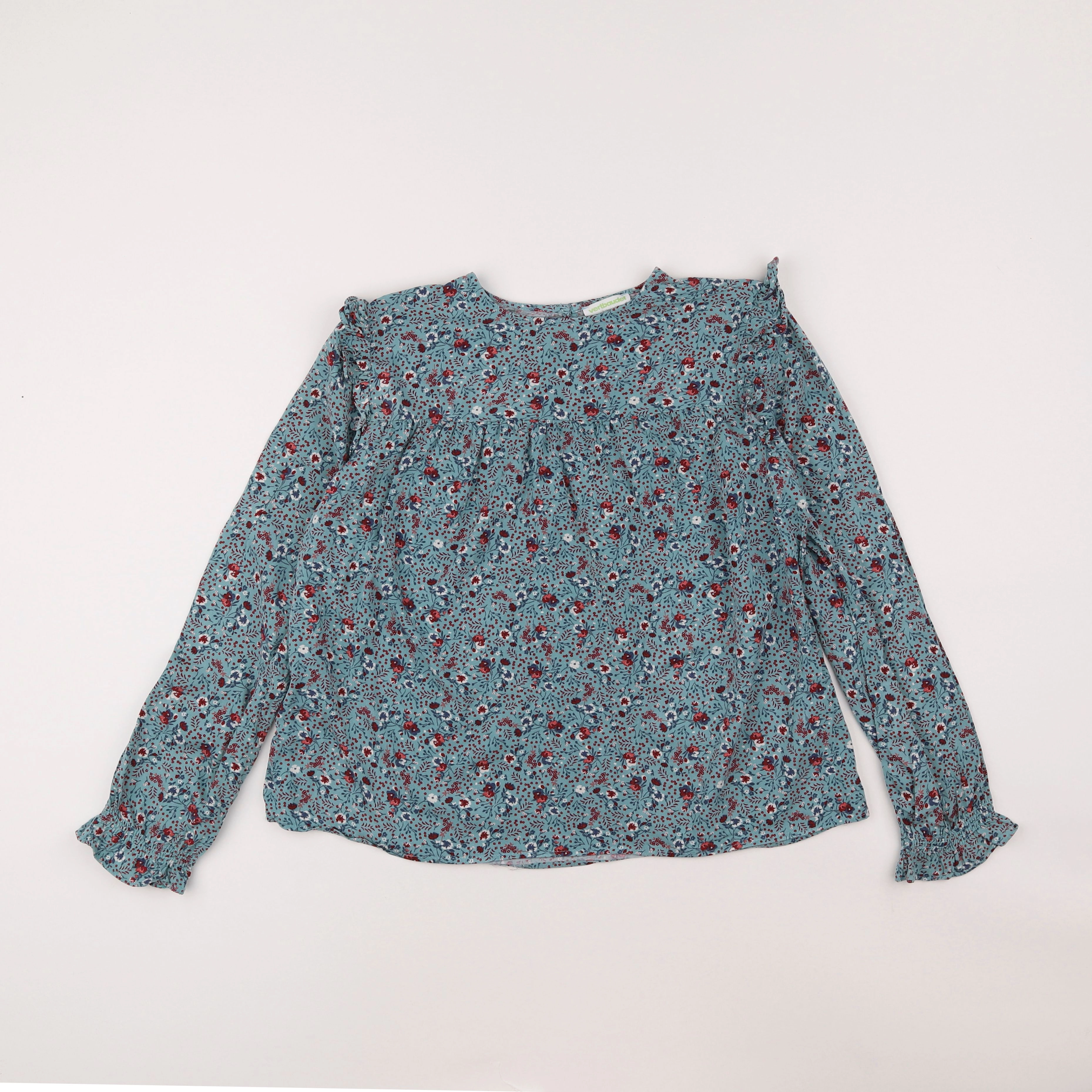 Vertbaudet - blouse vert, rose - 12 ans