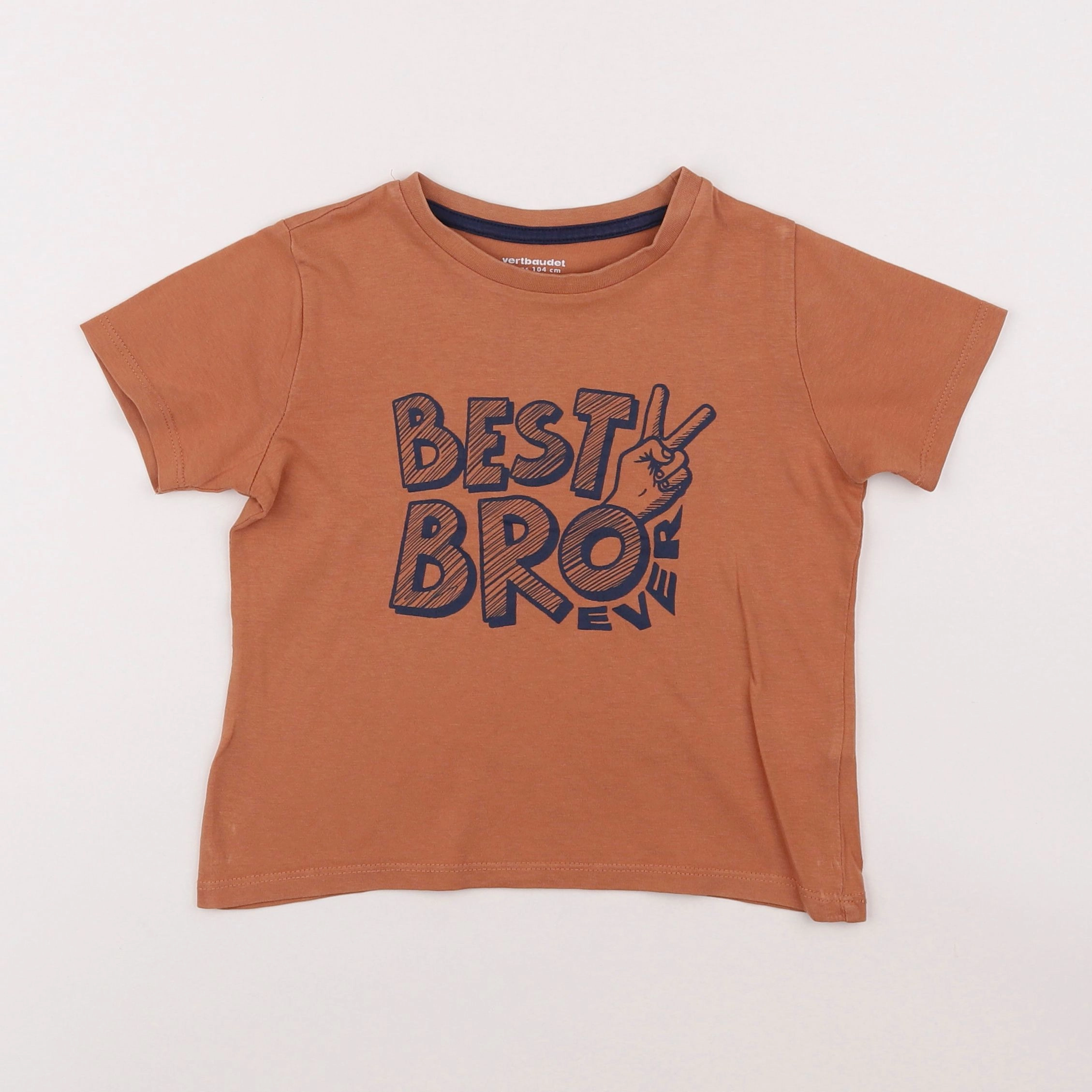 Vertbaudet - tee-shirt marron - 4 ans