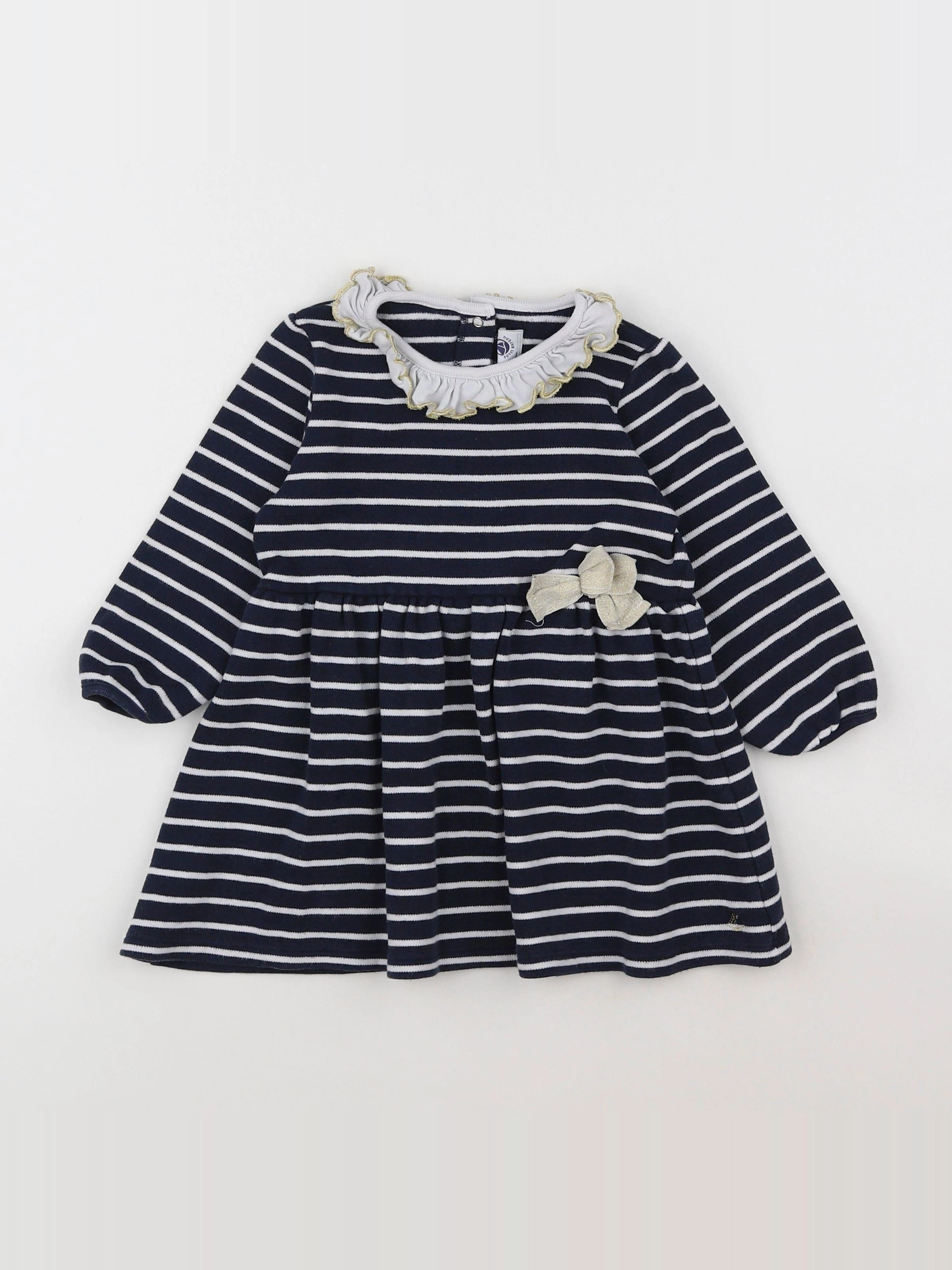 Petit Bateau - robe bleu - 2 ans