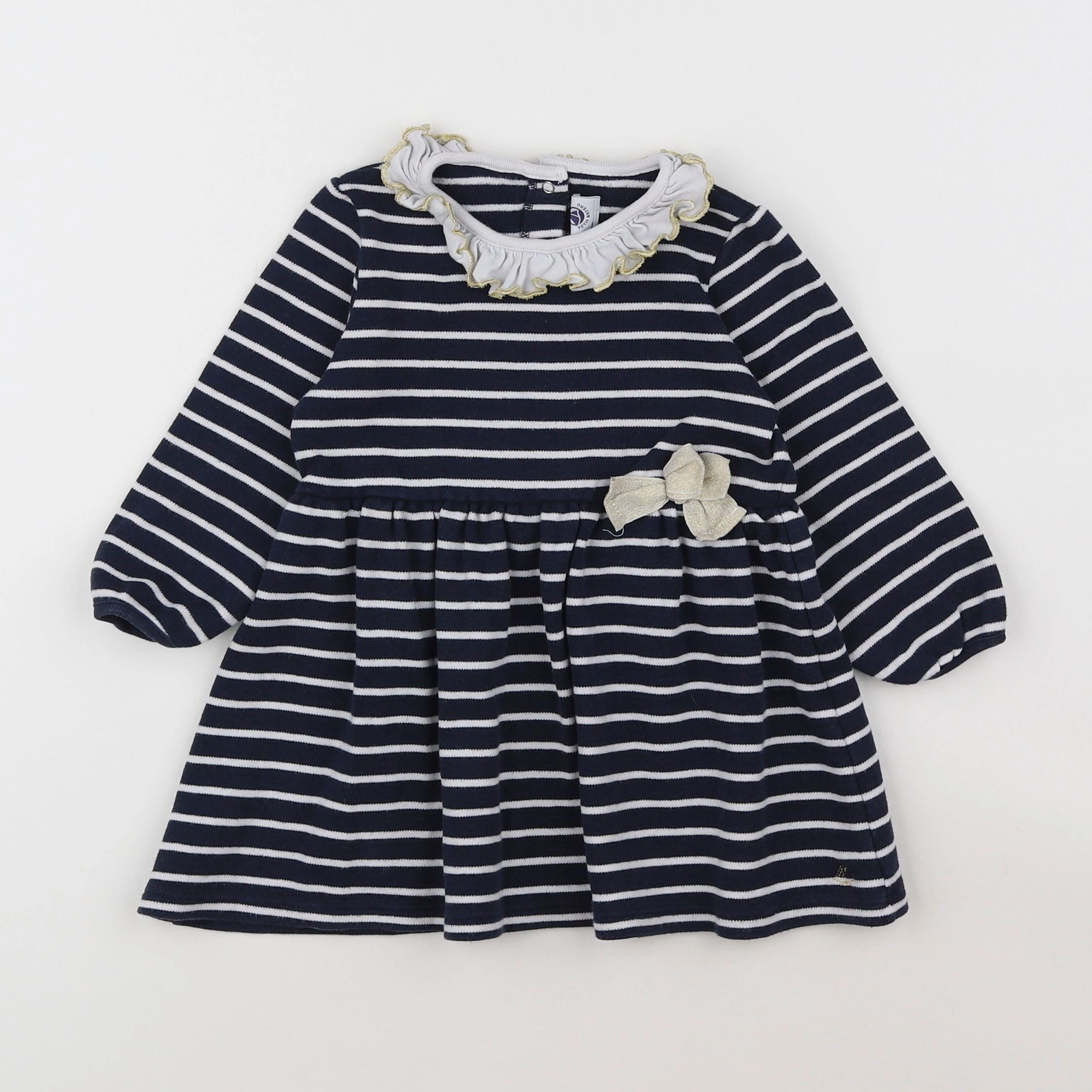 Petit Bateau - robe bleu - 2 ans