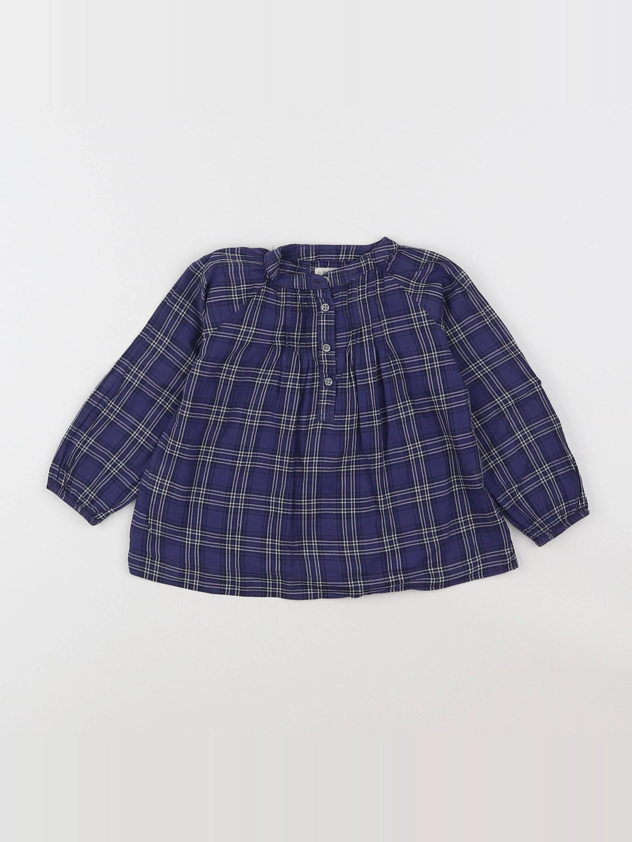 Mango - blouse bleu - 12/18 mois