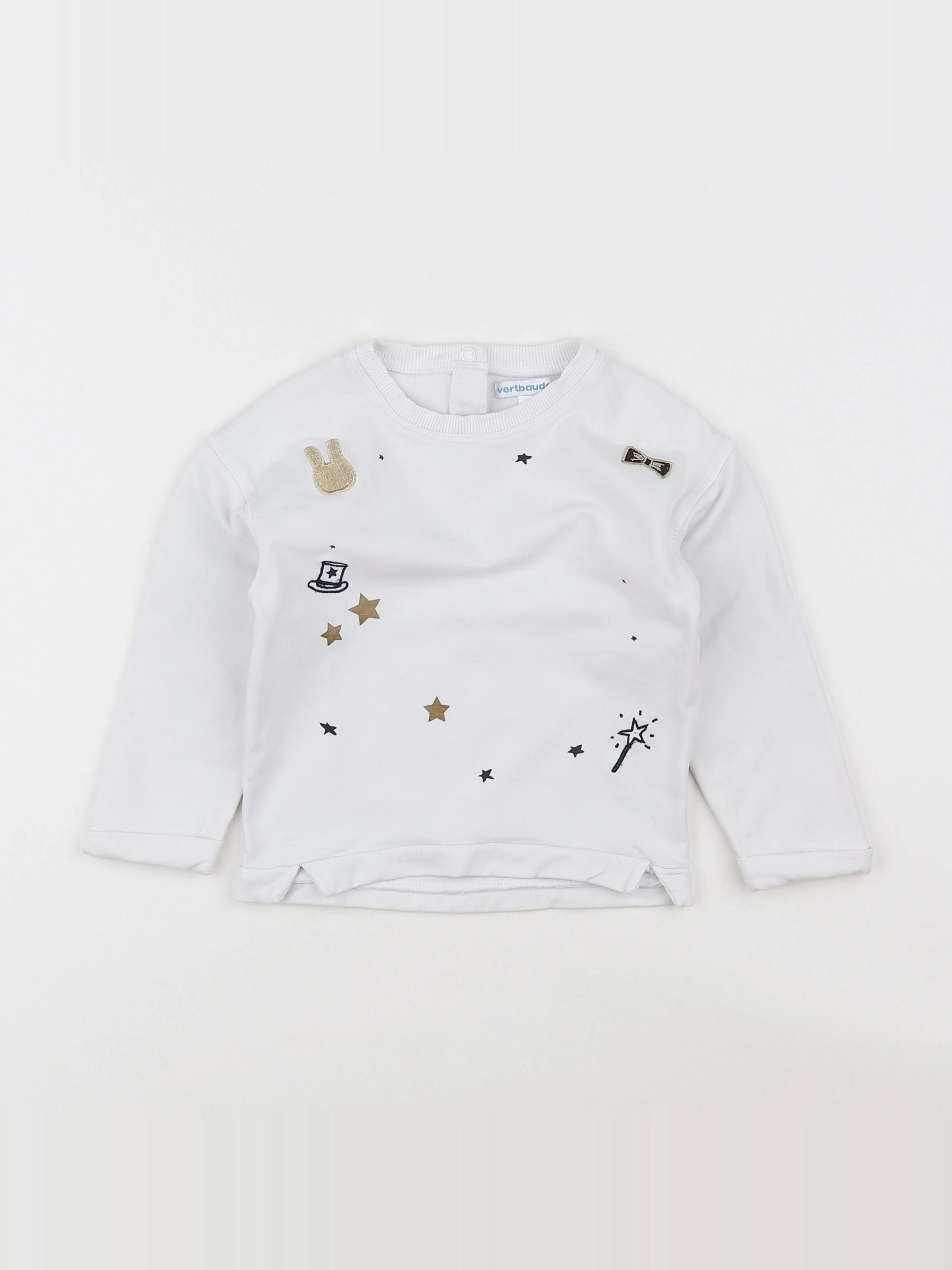 Vertbaudet - sweat blanc - 2 ans