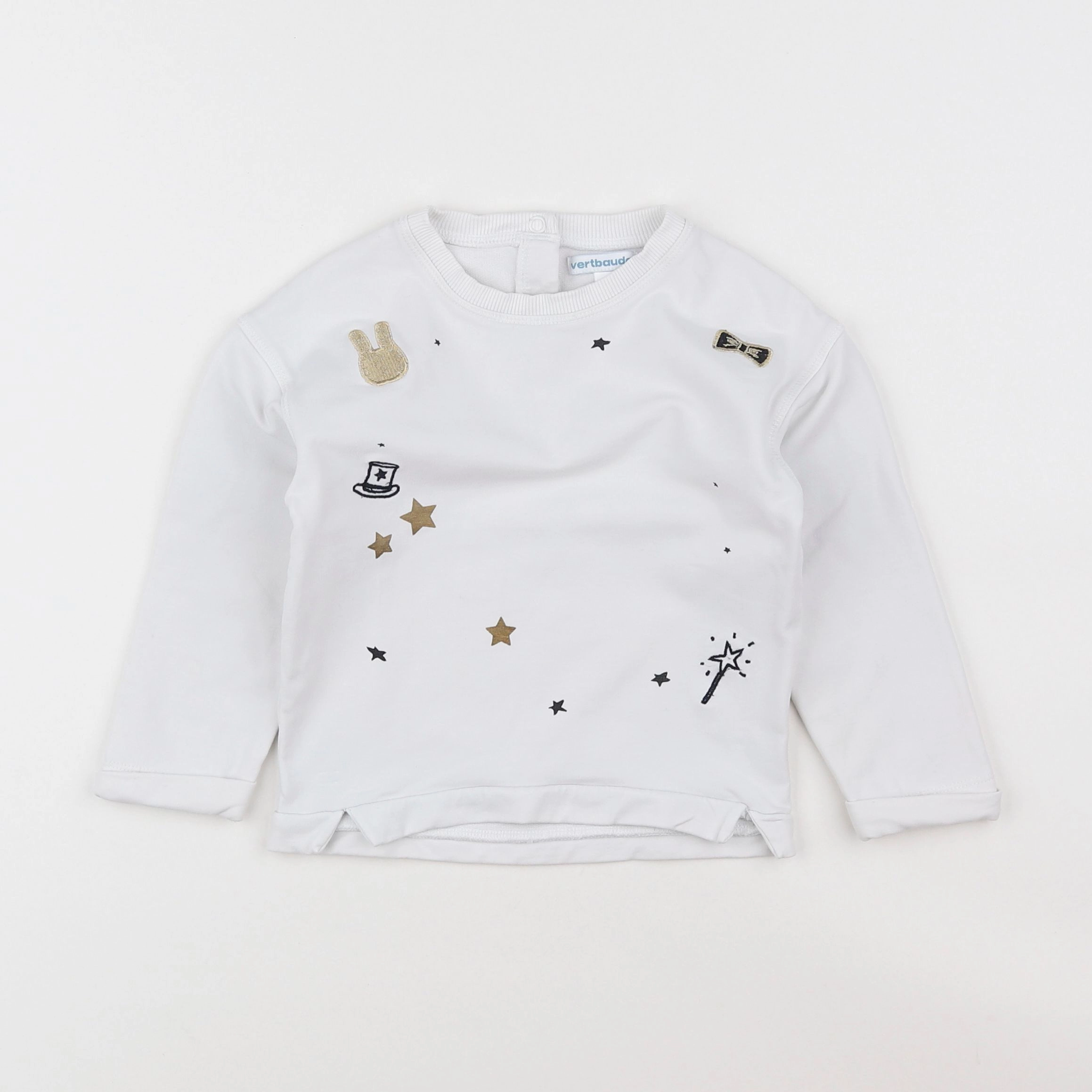 Vertbaudet - sweat blanc - 2 ans