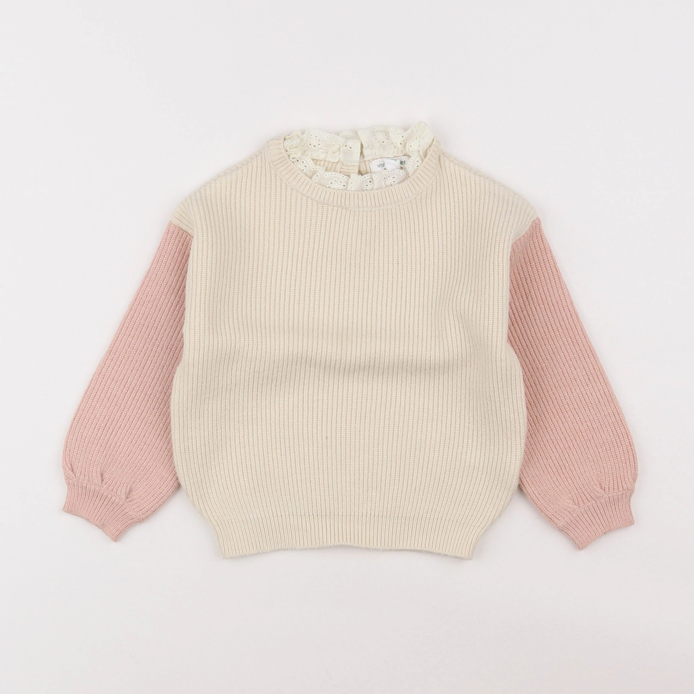 Vertbaudet - pull beige - 3 ans