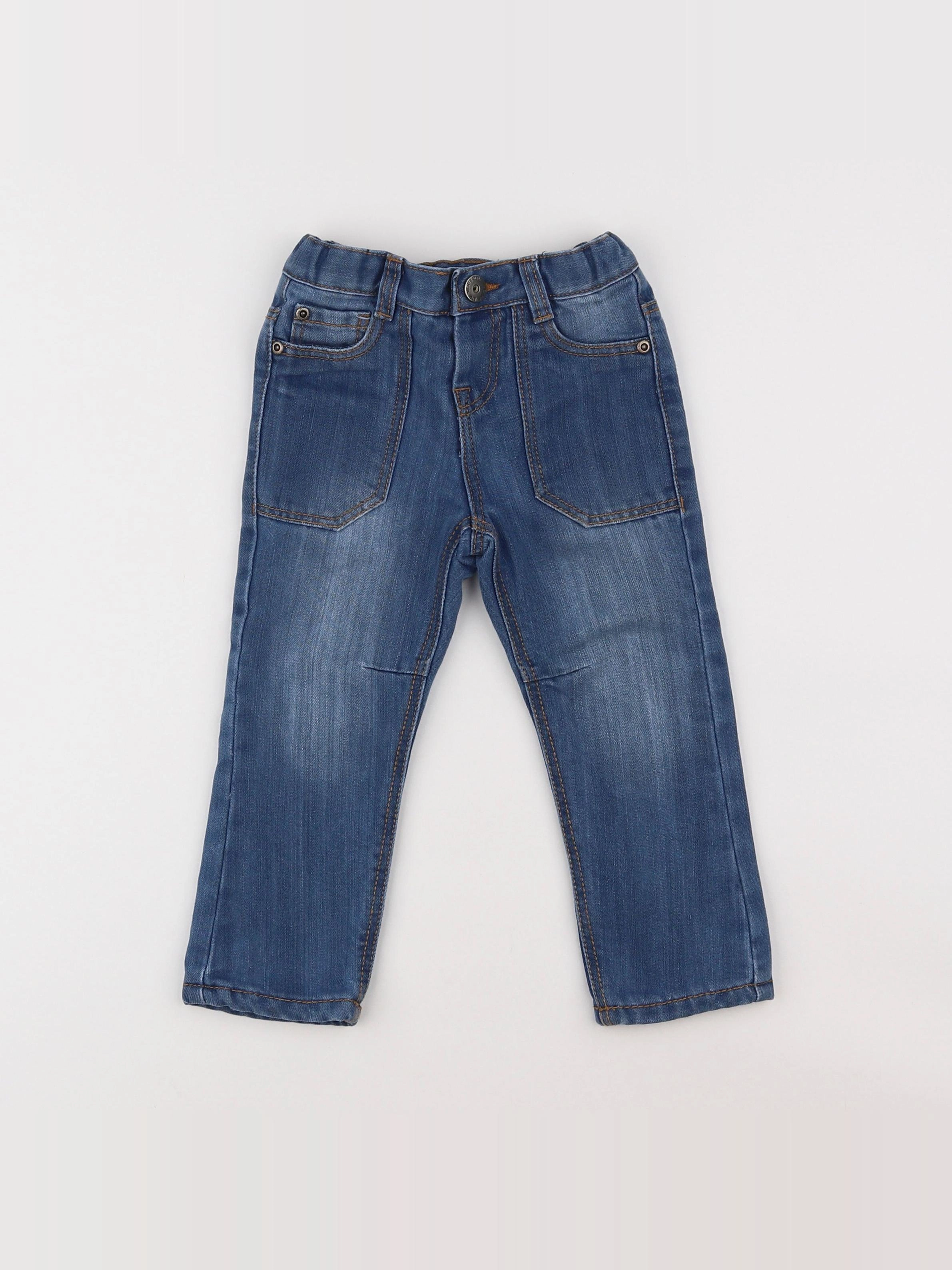 Vertbaudet - jean doublé bleu - 2 ans