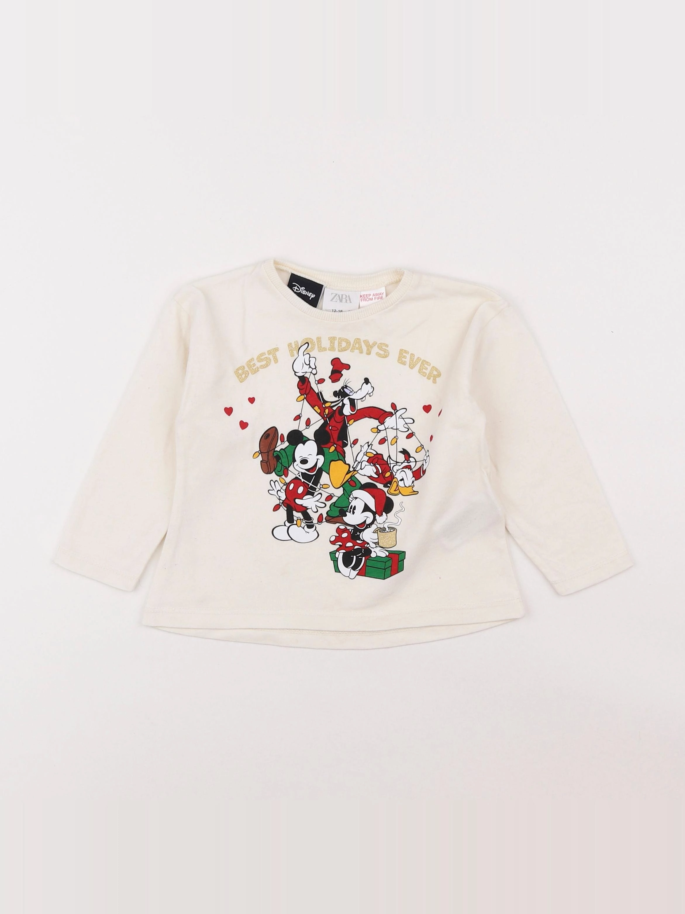Zara - tee-shirt blanc - 12/18 mois