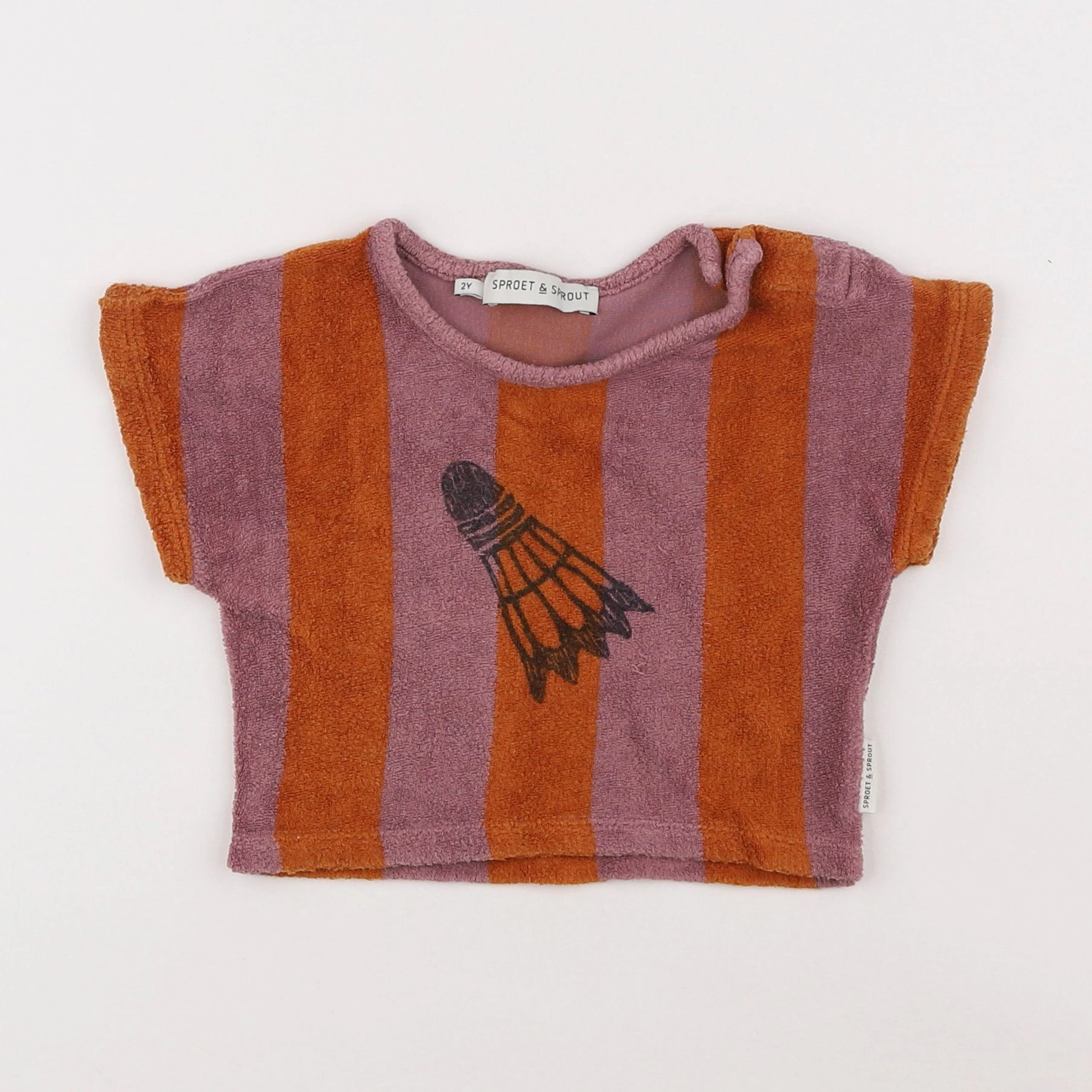 Sproet & Sprout - tee-shirt marron, rose - 2 ans