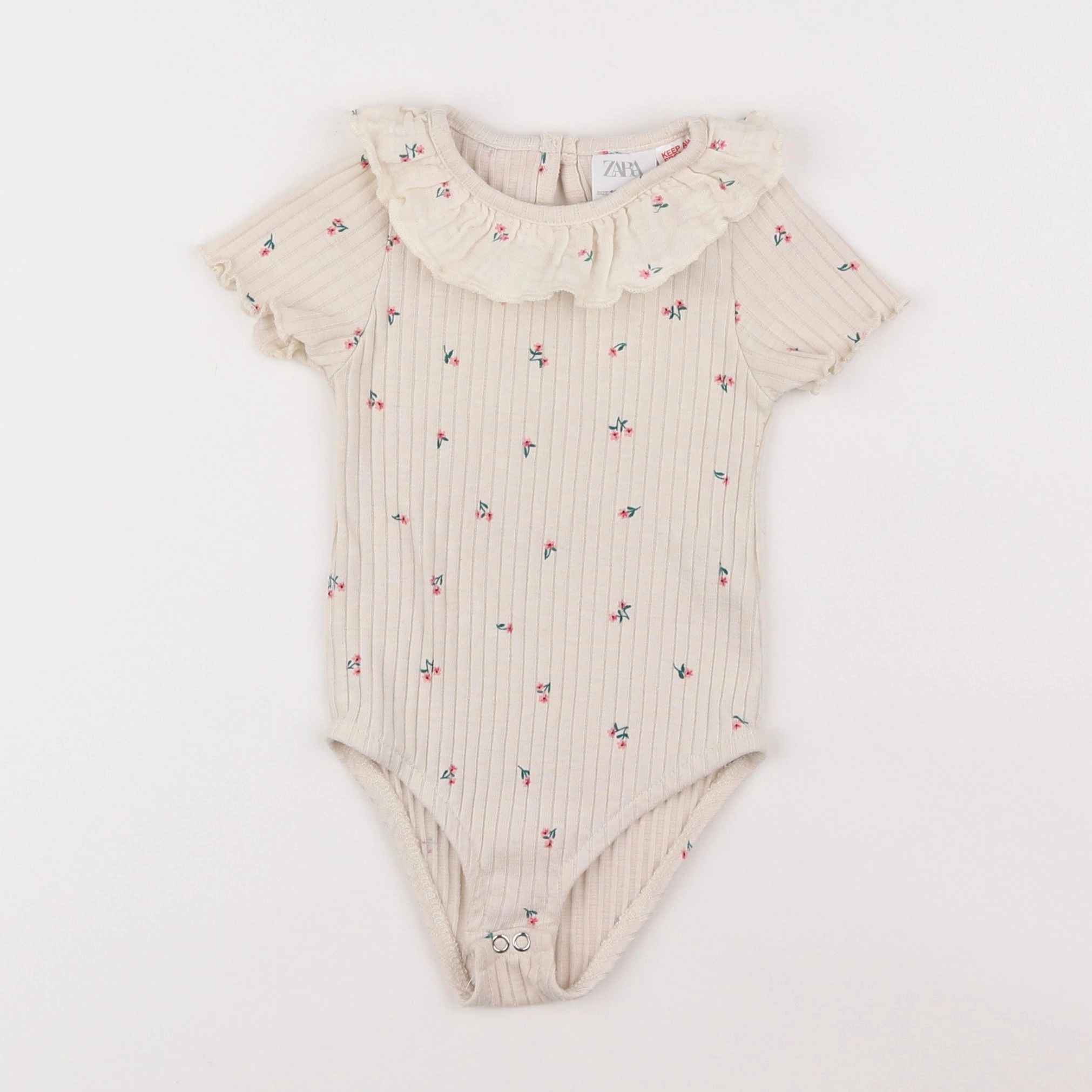 Zara - body à col beige - 18 mois à 2 ans