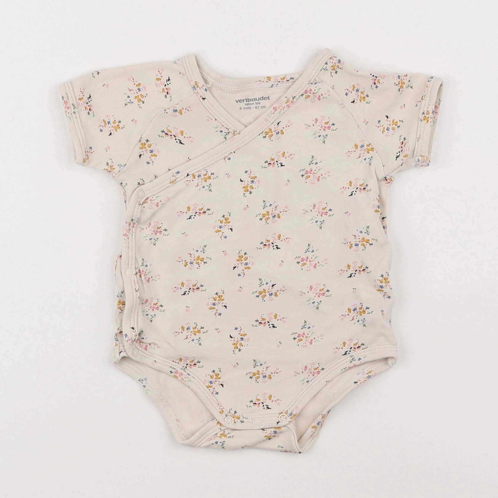 Vertbaudet - body beige - 6 mois