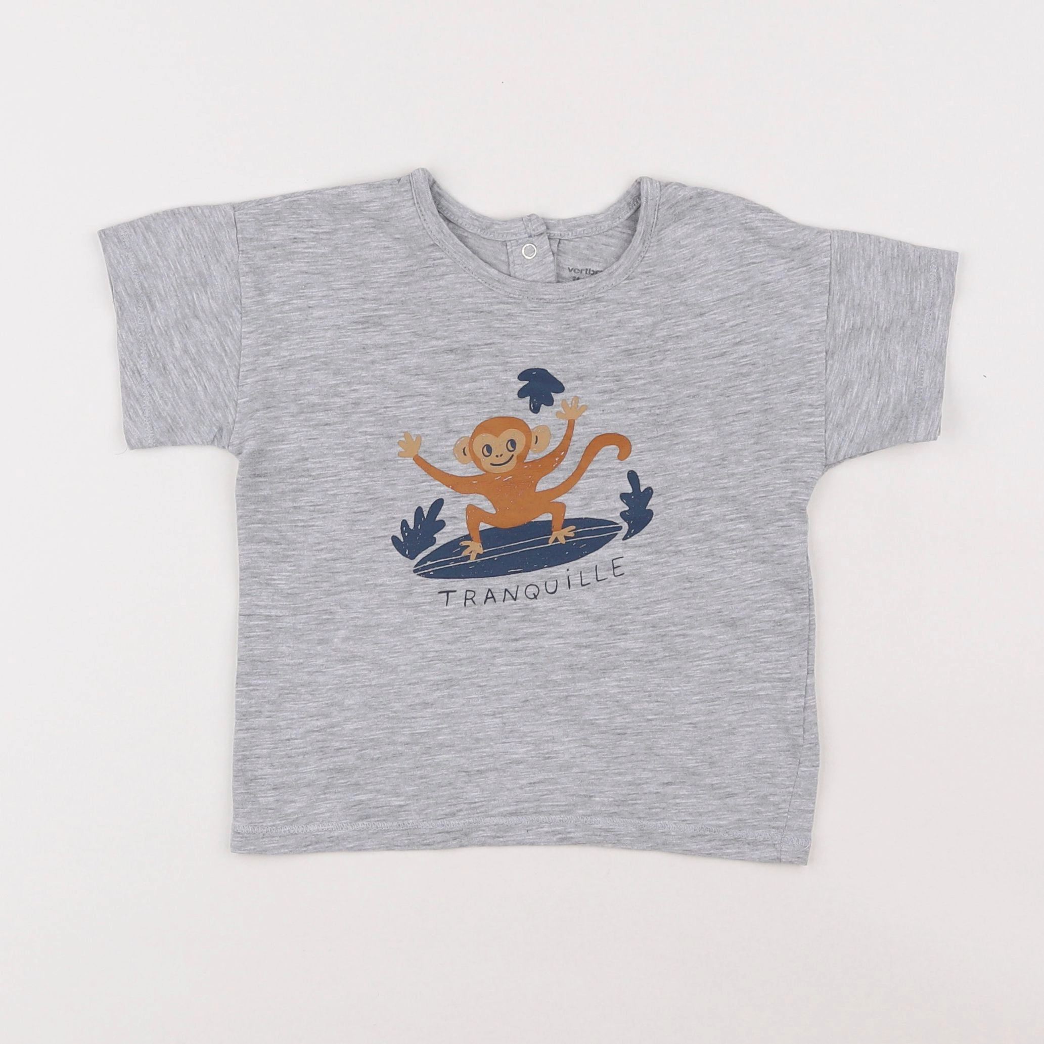 Vertbaudet - tee-shirt gris - 2 ans