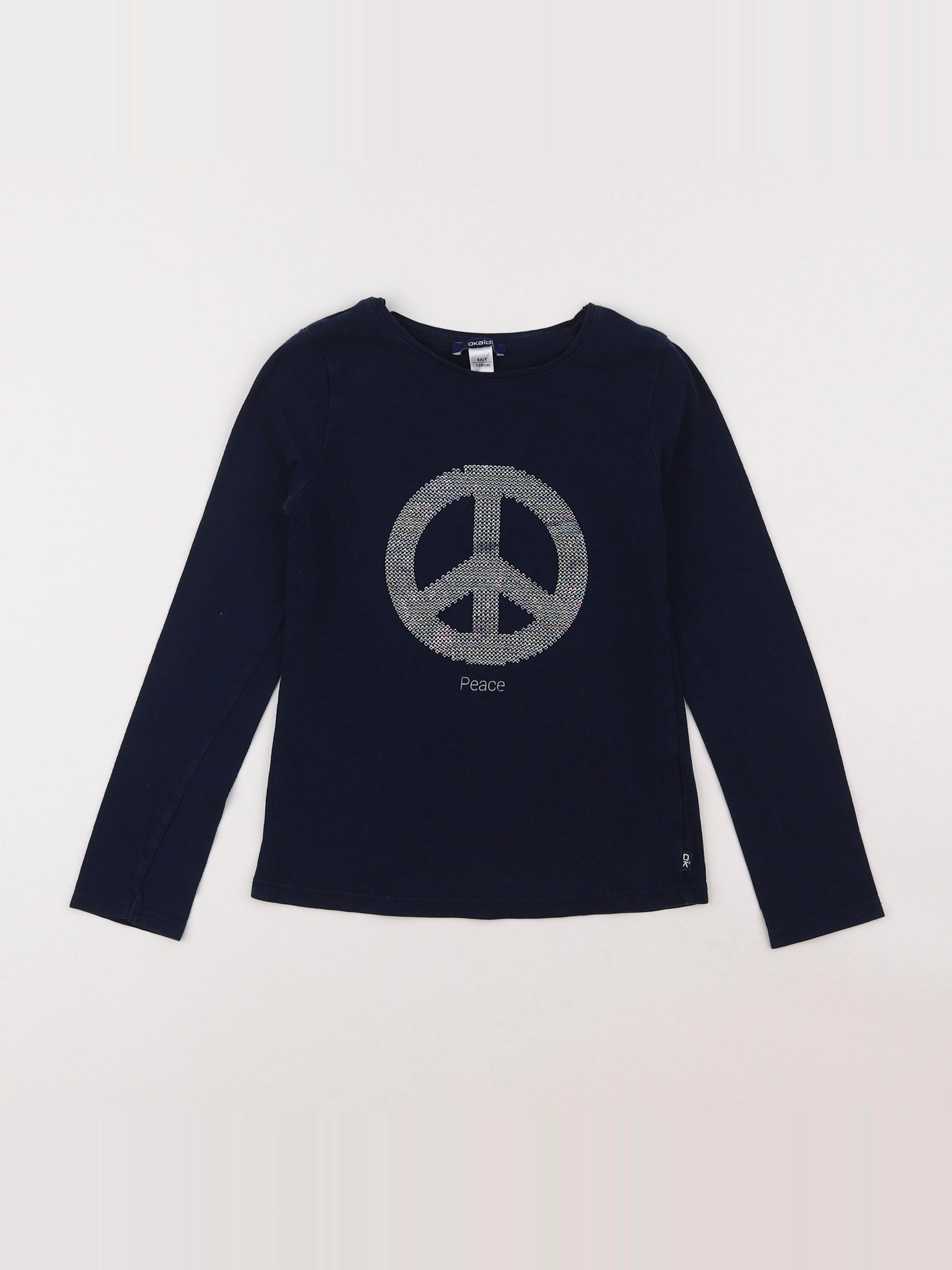 Okaidi - tee-shirt bleu - 8 ans