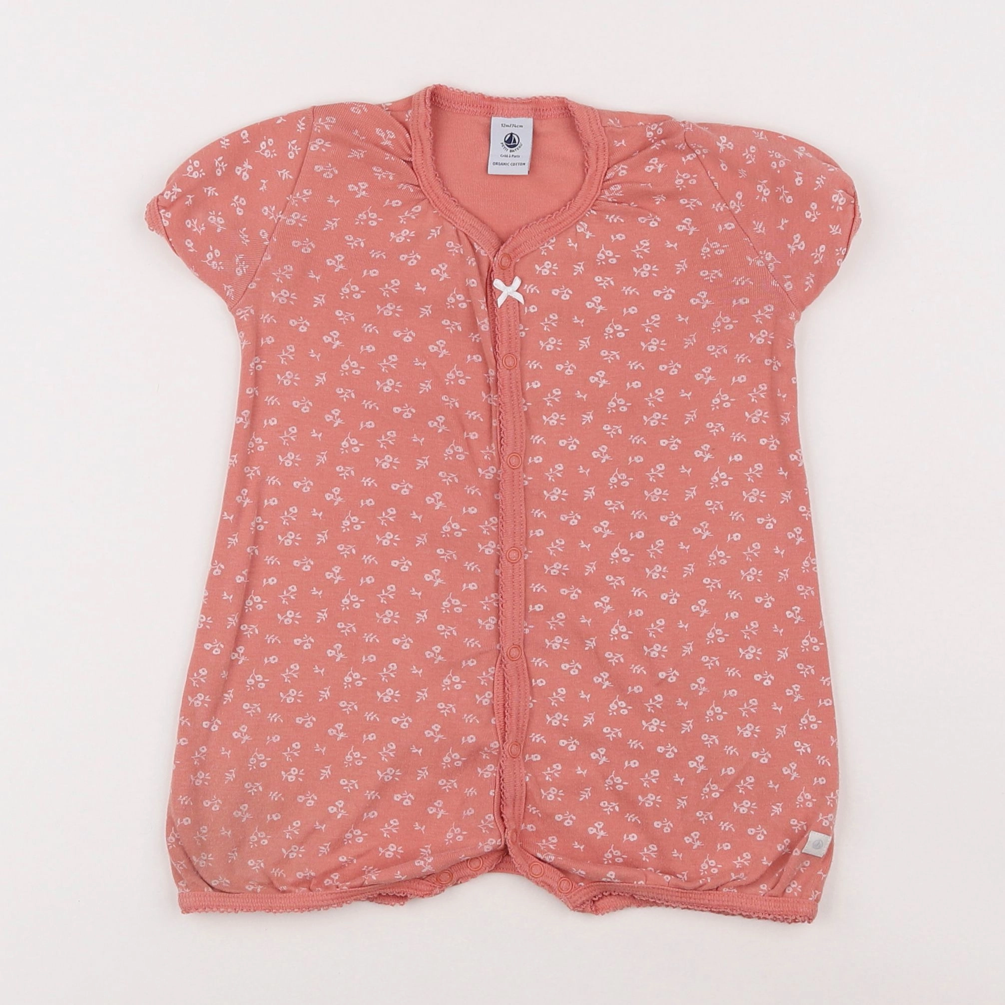 Petit Bateau - pyjama coton rose - 12 mois