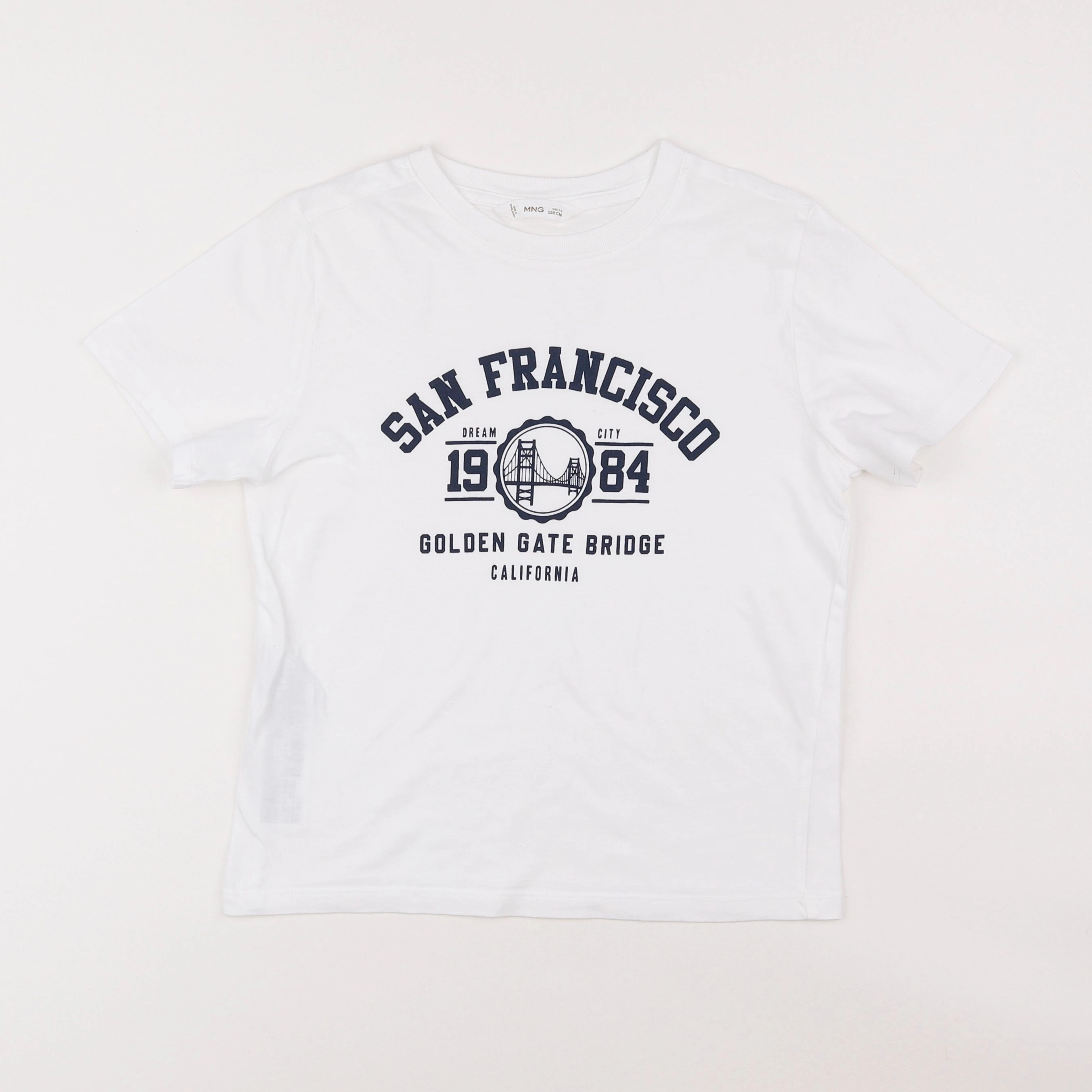 Mango - tee-shirt blanc - 7/8 ans