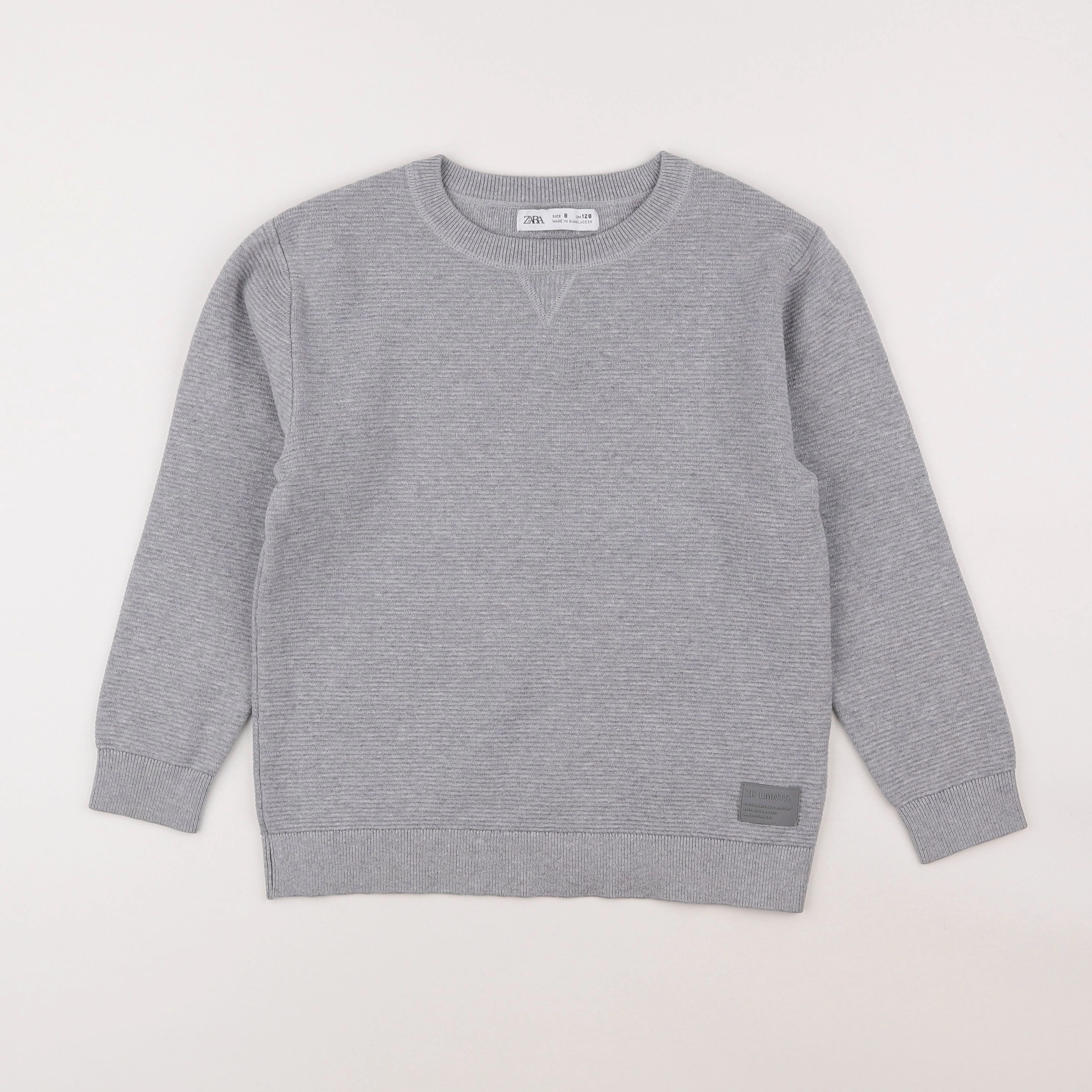 Zara - pull gris - 8 ans