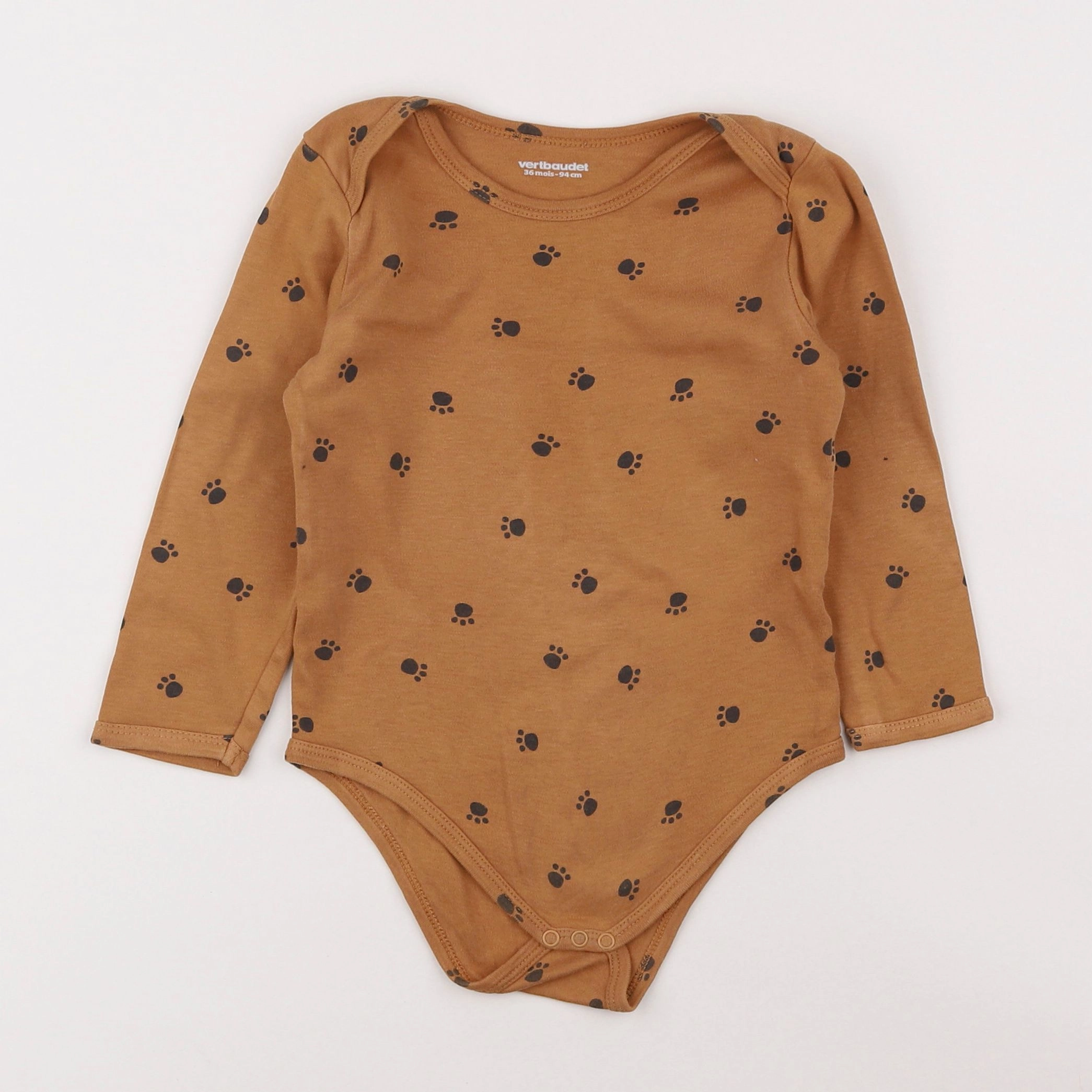 Vertbaudet - body marron - 3 ans