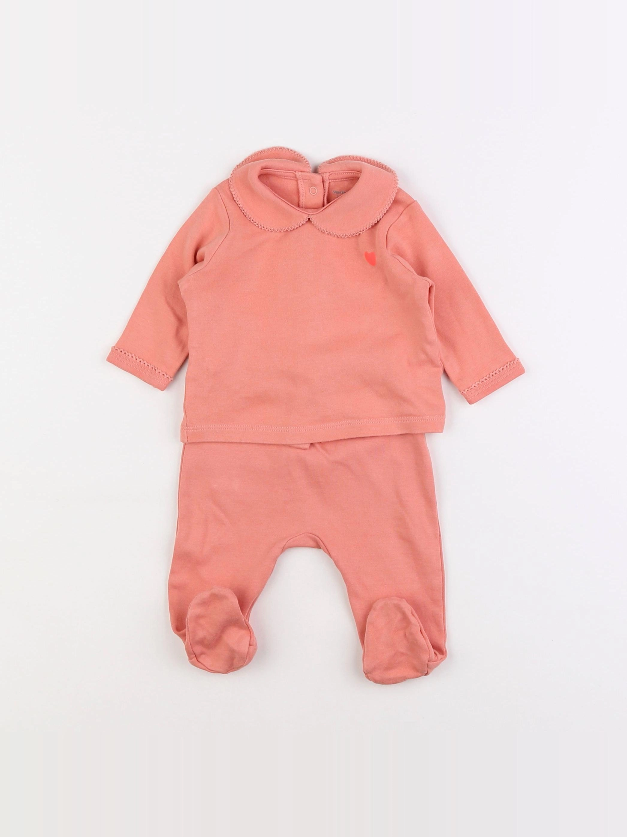 Vertbaudet - ensemble orange - 3 ans