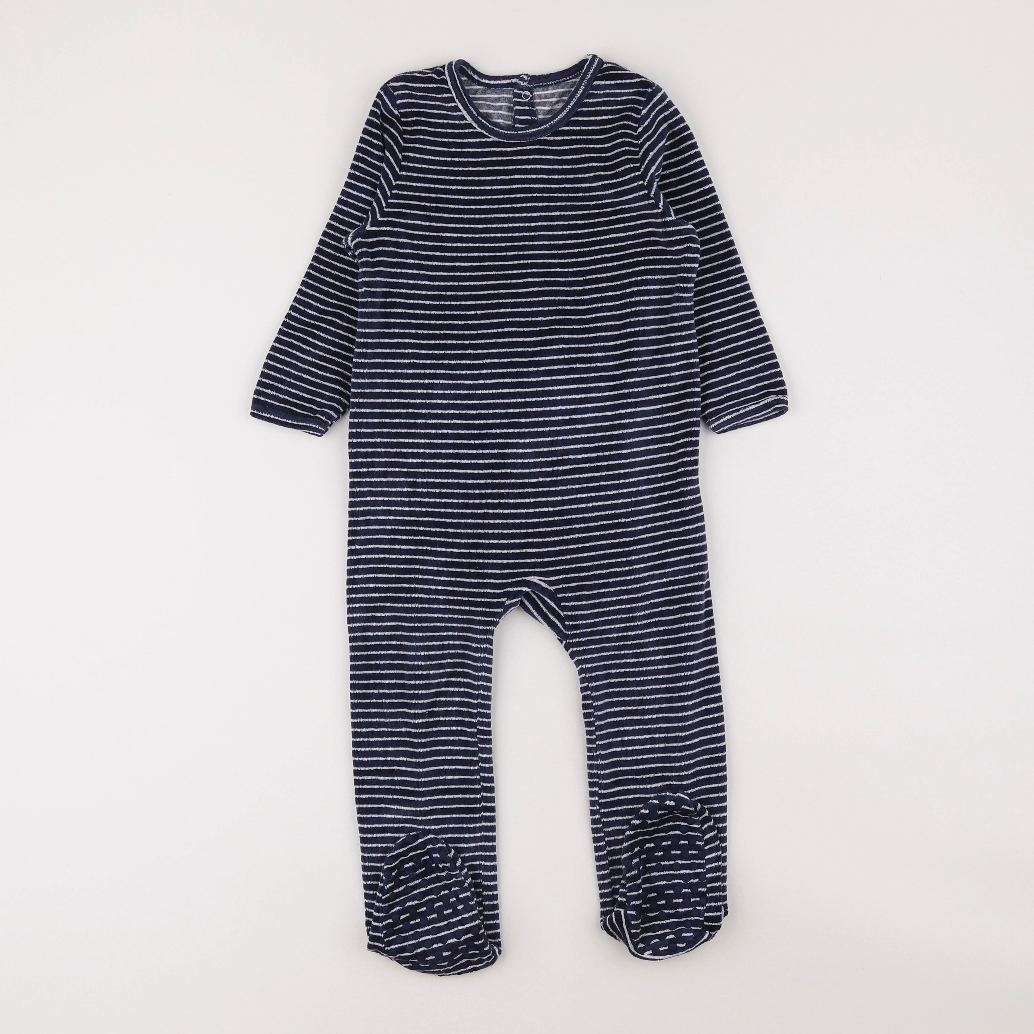 Vertbaudet - pyjama velours bleu - 2 ans