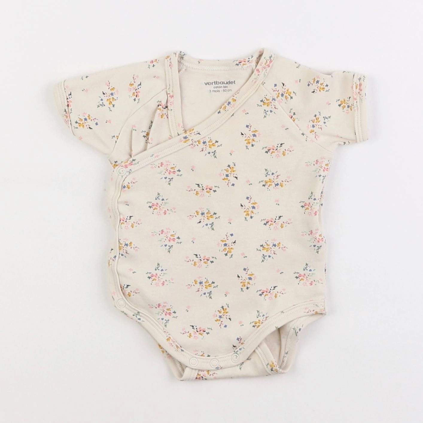 Vertbaudet - body beige - 3 mois