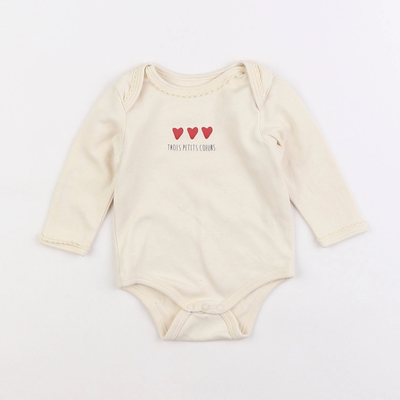 Vertbaudet - body beige - 3 mois