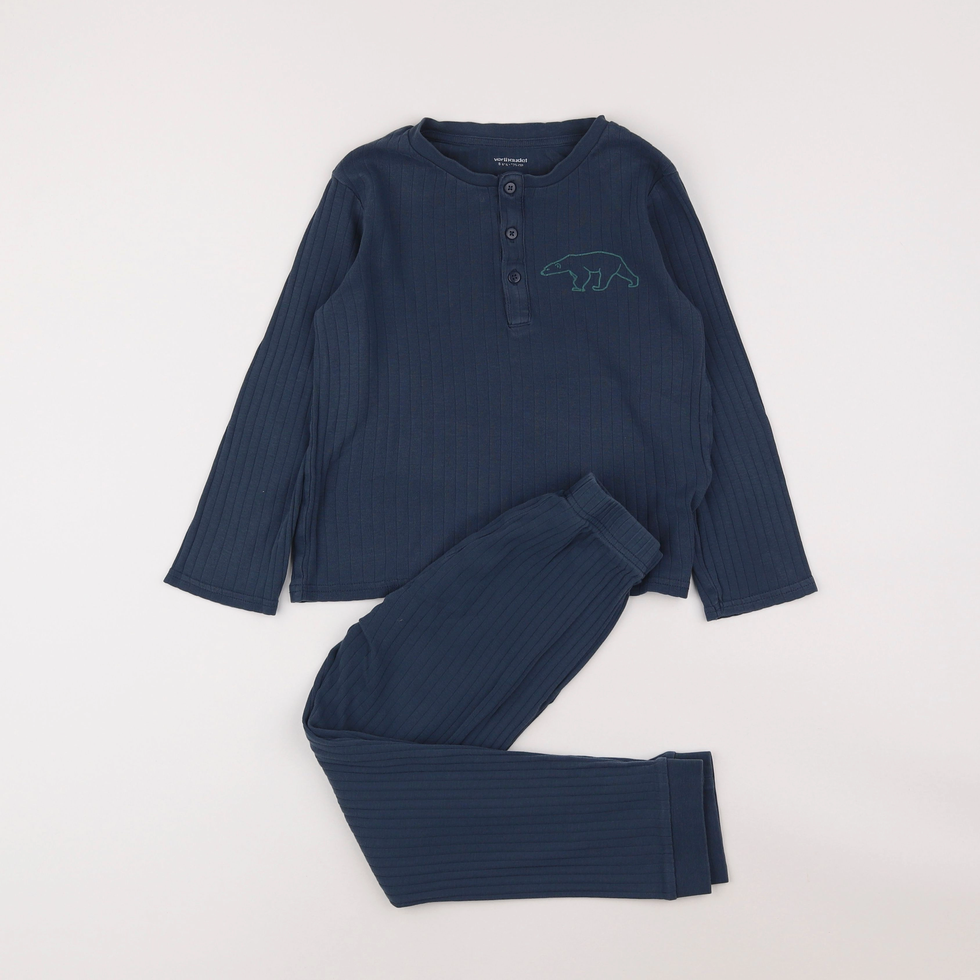 Vertbaudet - pyjama coton bleu - 8 ans