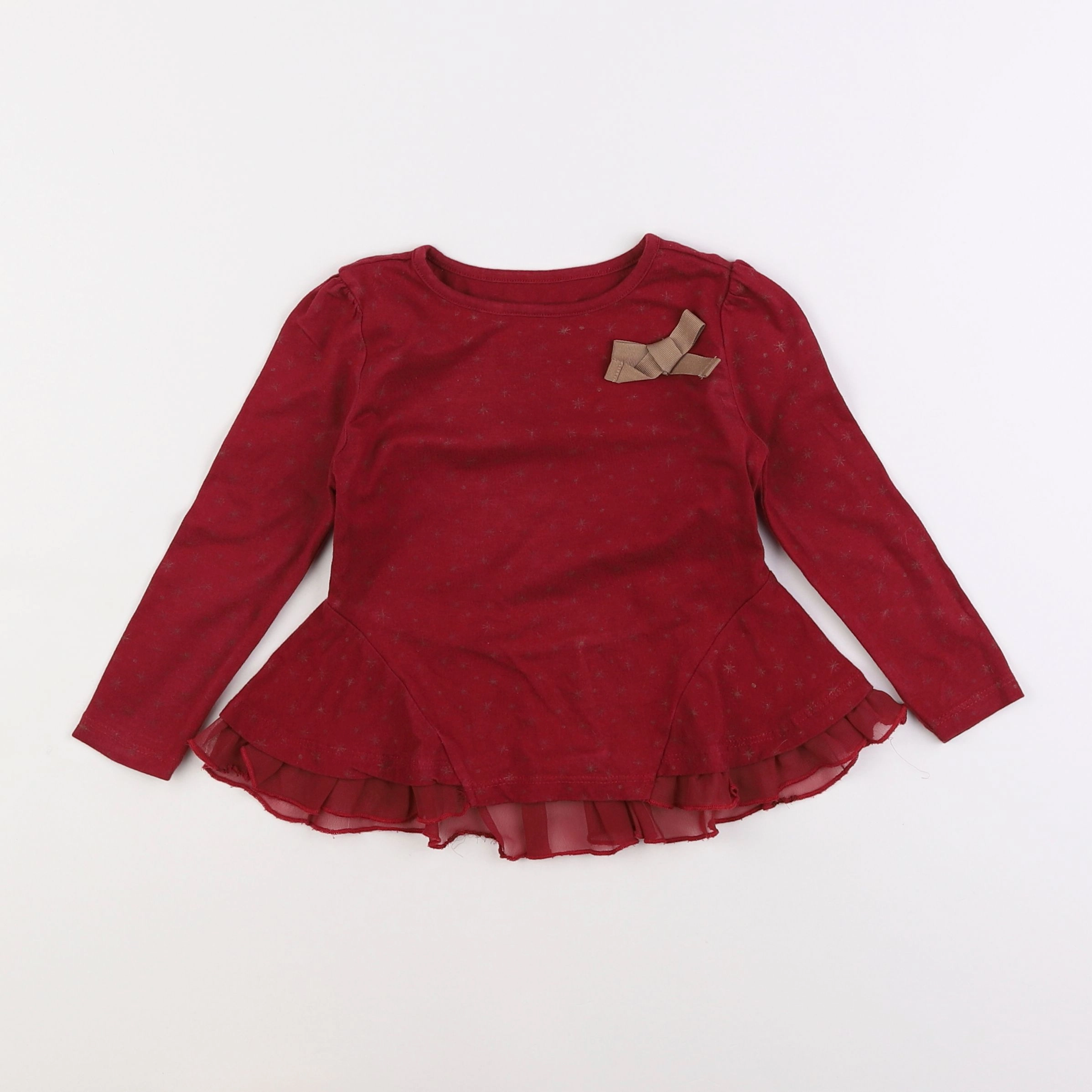 Vertbaudet - tee-shirt rouge - 3 ans