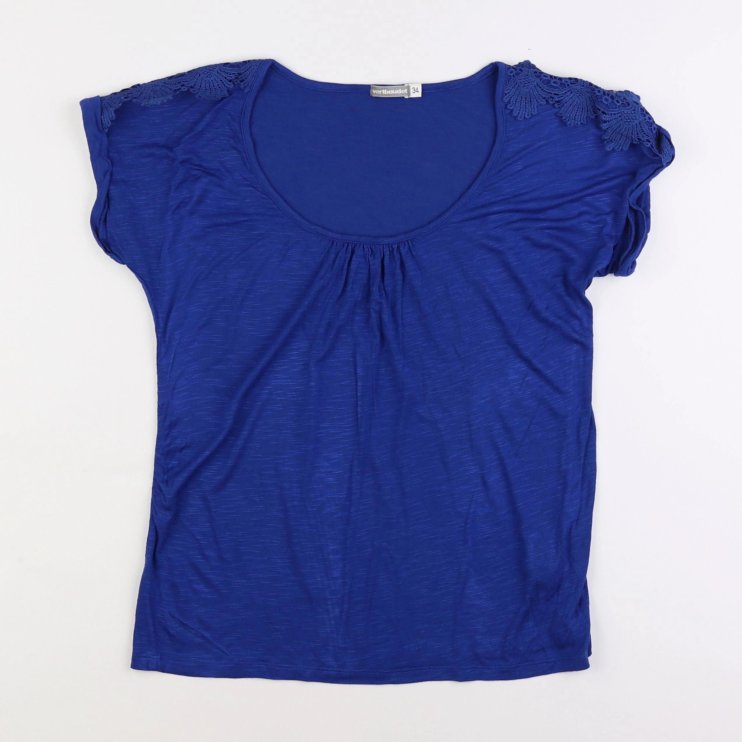 Vertbaudet - tee-shirt grossesse bleu - 34