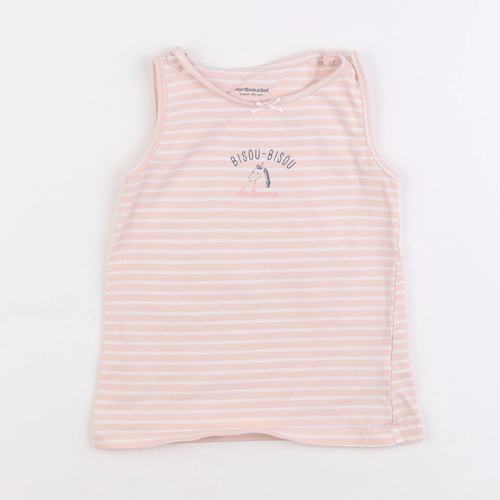 Vertbaudet - maillot de corps rose - 3 ans