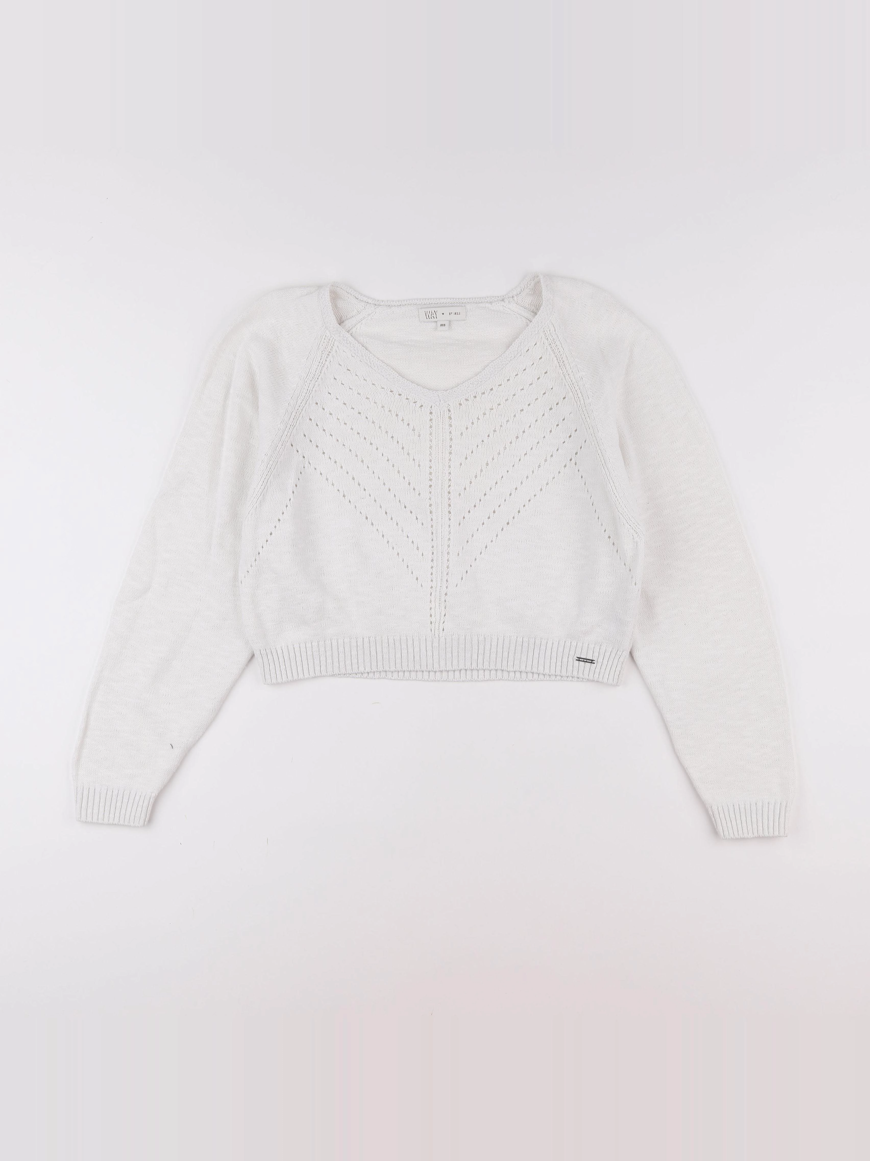 IKKS - pull blanc - 10 ans