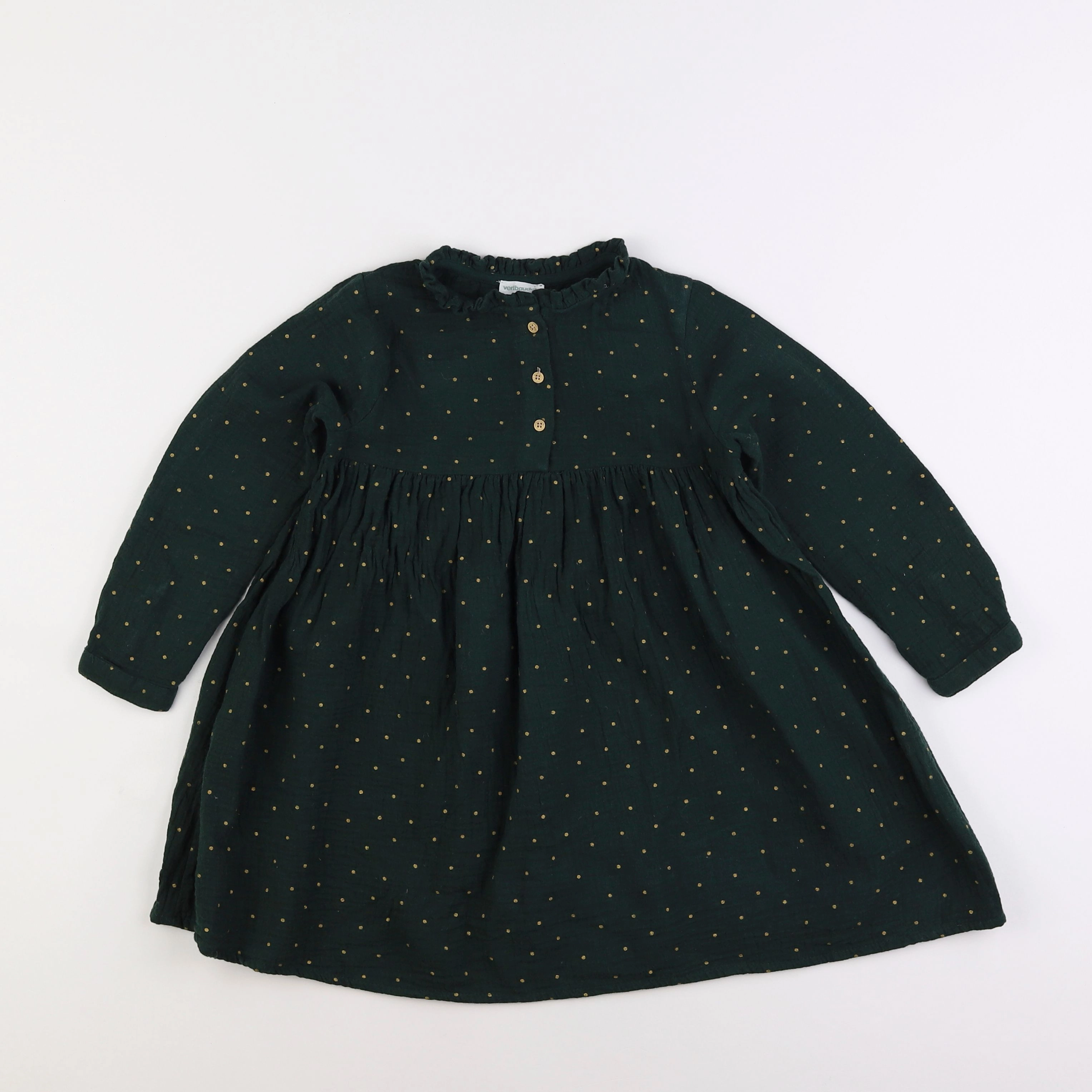 Vertbaudet - robe vert - 5 ans