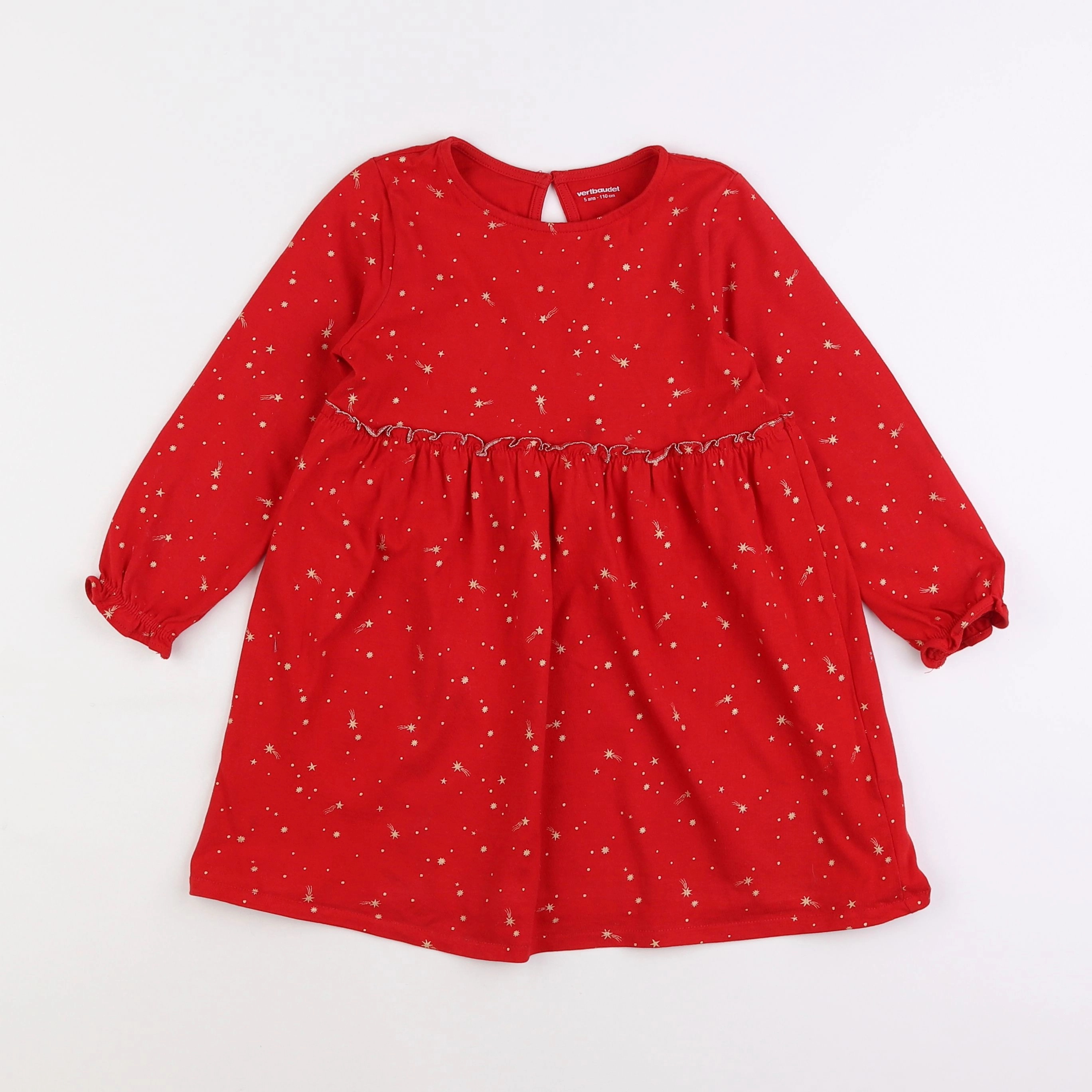 Vertbaudet - robe rouge - 5 ans