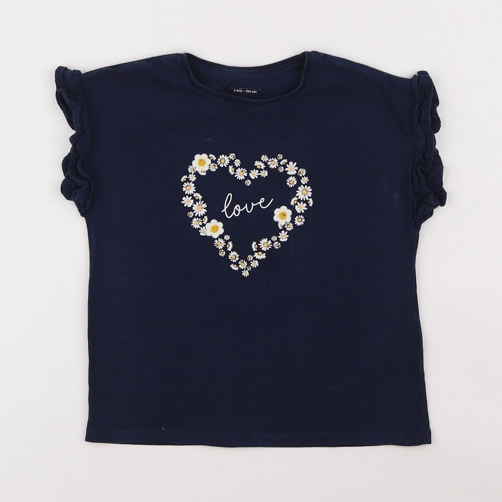 Vertbaudet - tee-shirt bleu - 4 ans