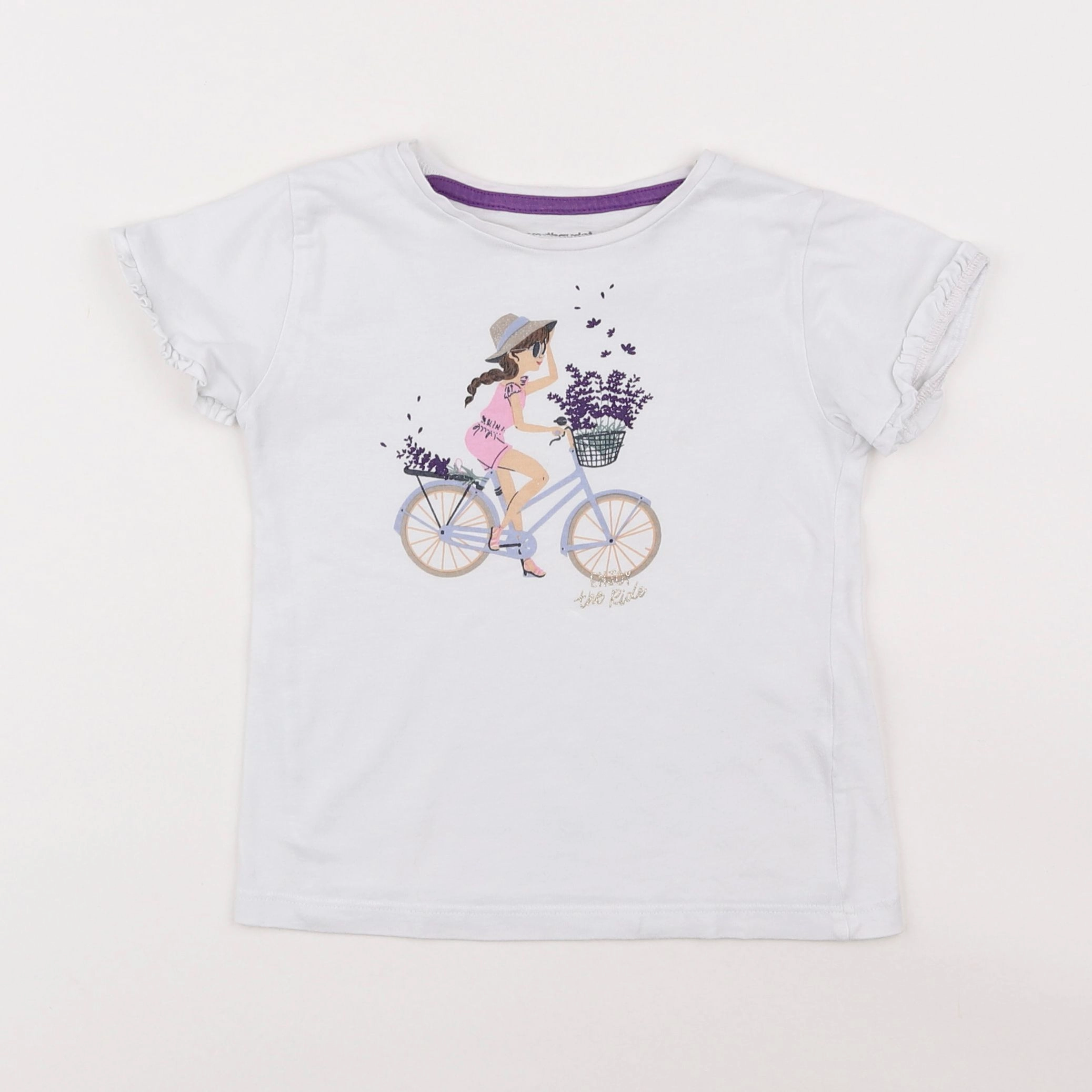 Vertbaudet - tee-shirt blanc - 4 ans