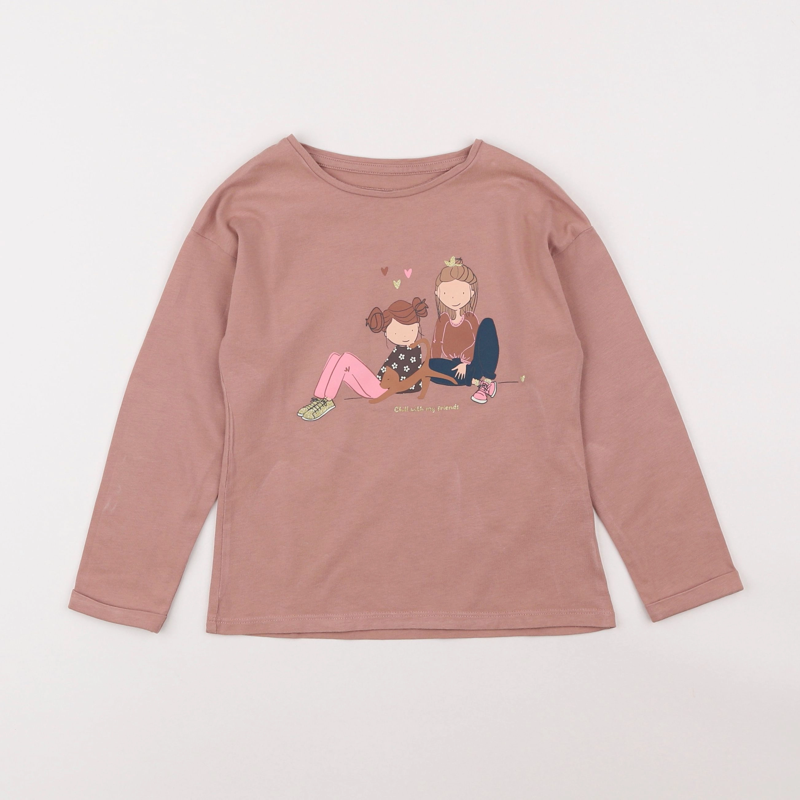 Vertbaudet - tee-shirt rose - 5 ans