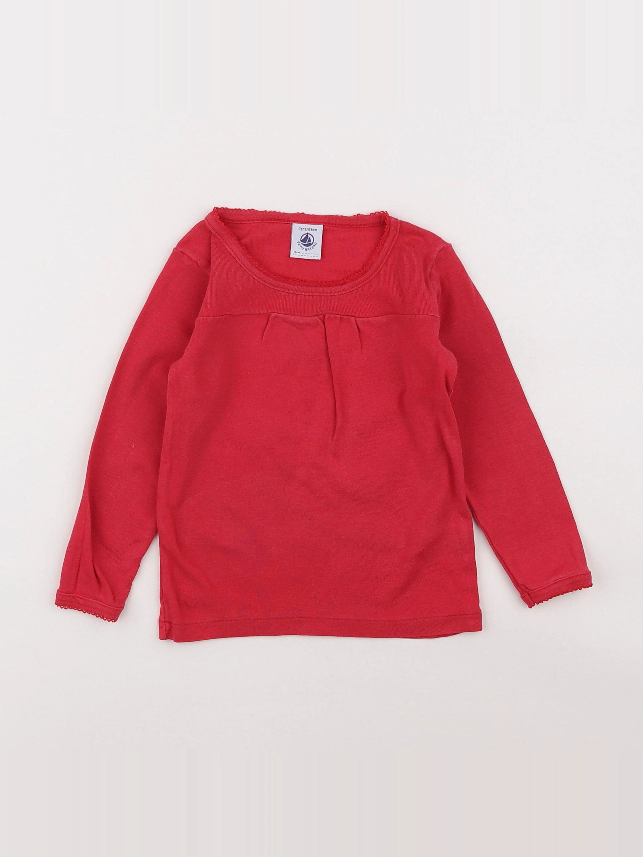 Petit Bateau - tee-shirt rose - 2 ans