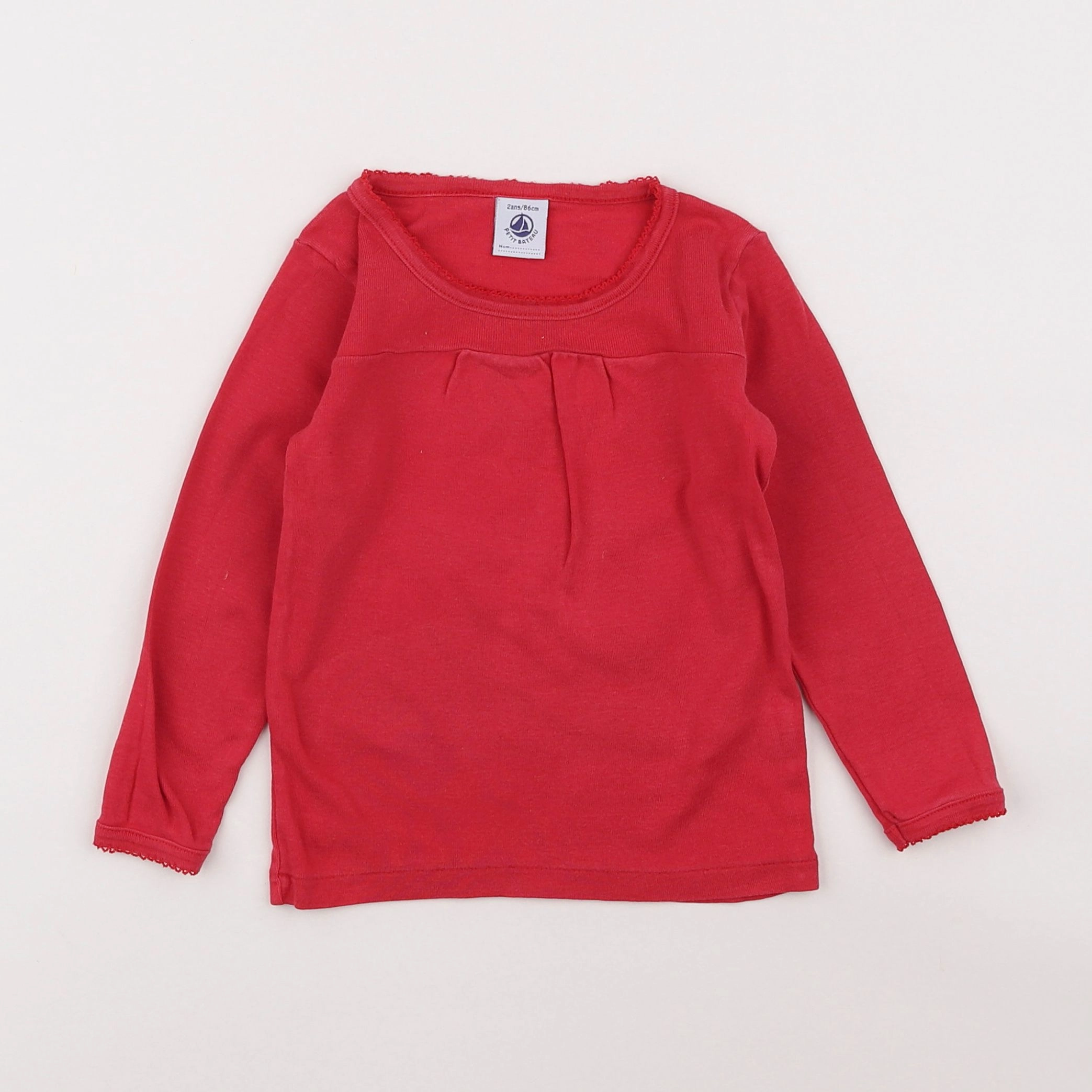 Petit Bateau - tee-shirt rose - 2 ans