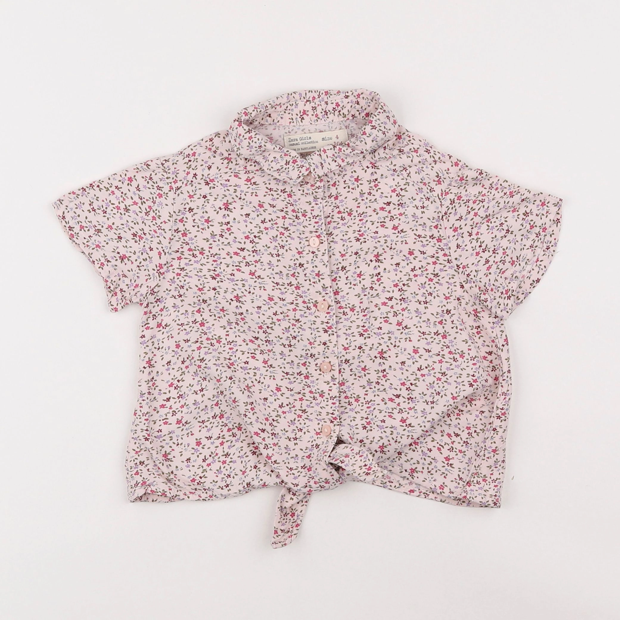 Zara - chemise rose - 4 ans