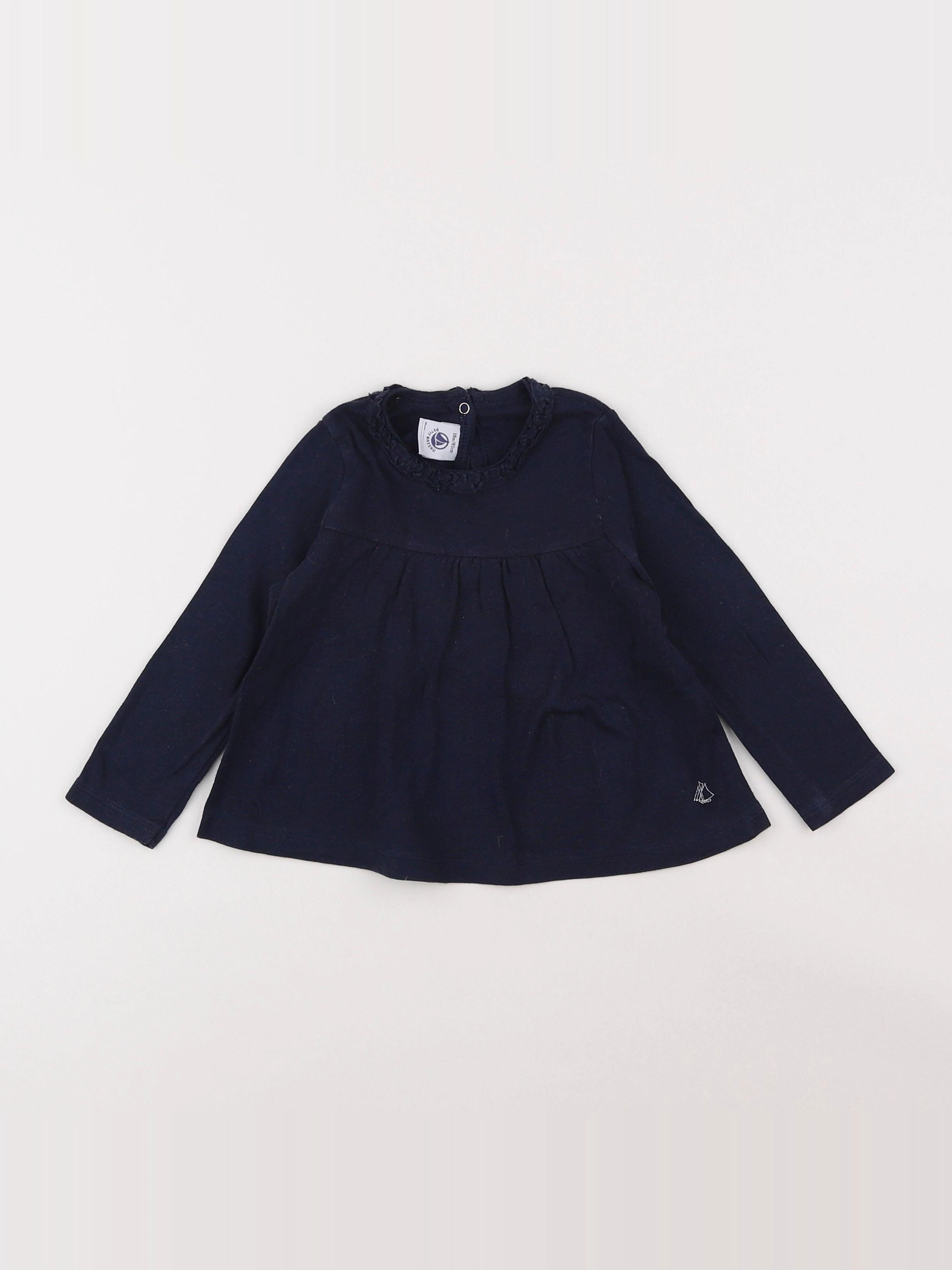 Petit Bateau - tee-shirt bleu - 18 mois