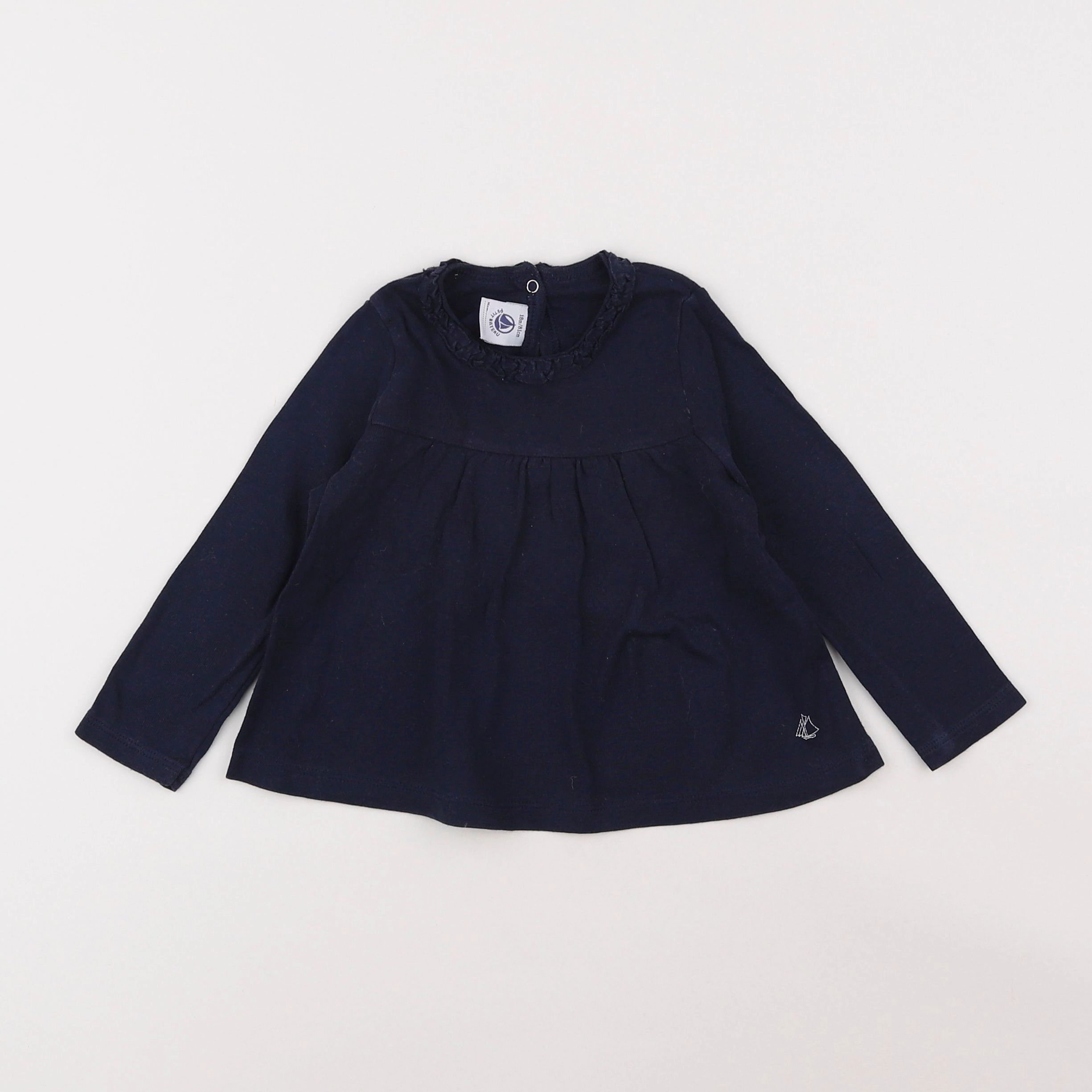 Petit Bateau - tee-shirt bleu - 18 mois