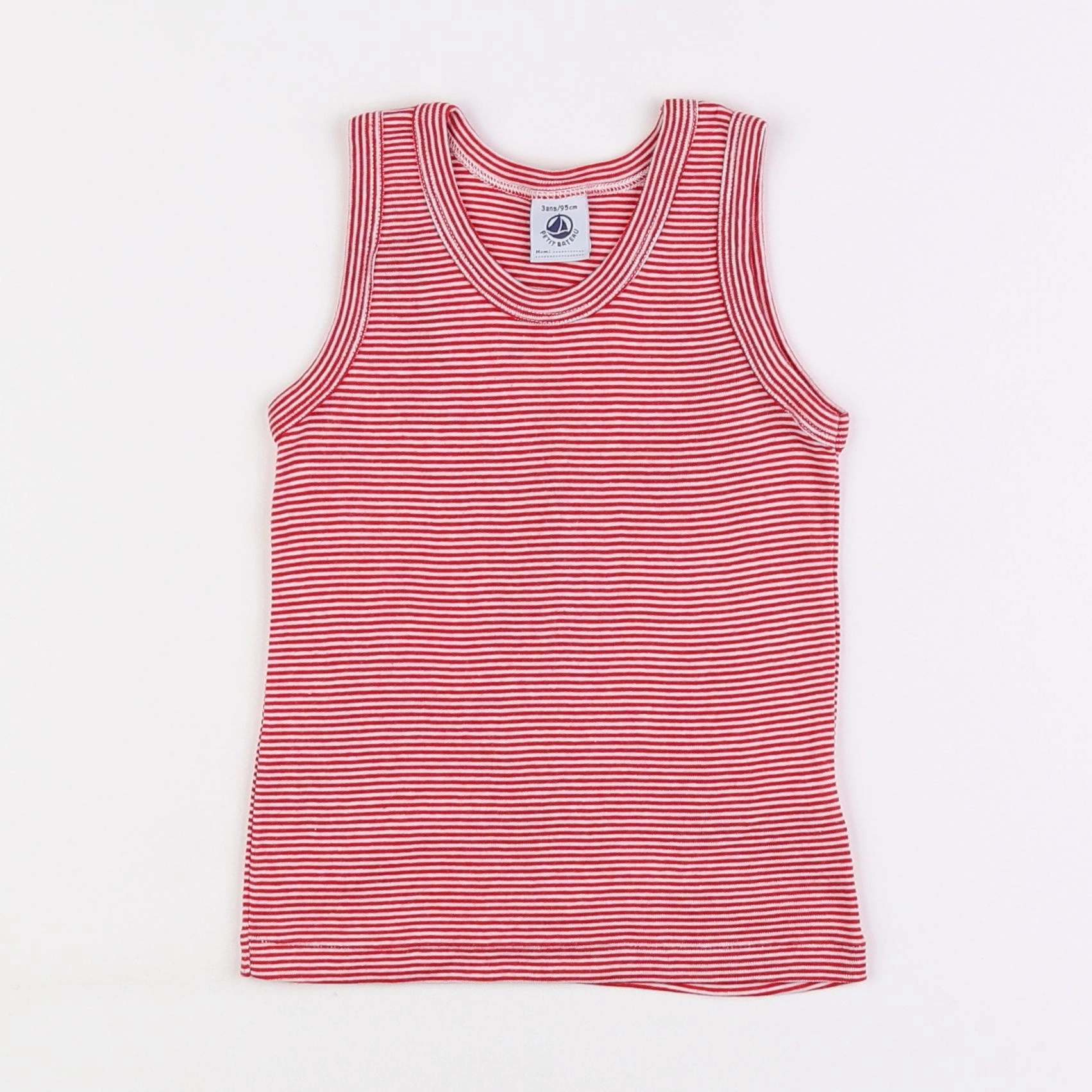 Petit Bateau - maillot de corps rouge - 3 ans