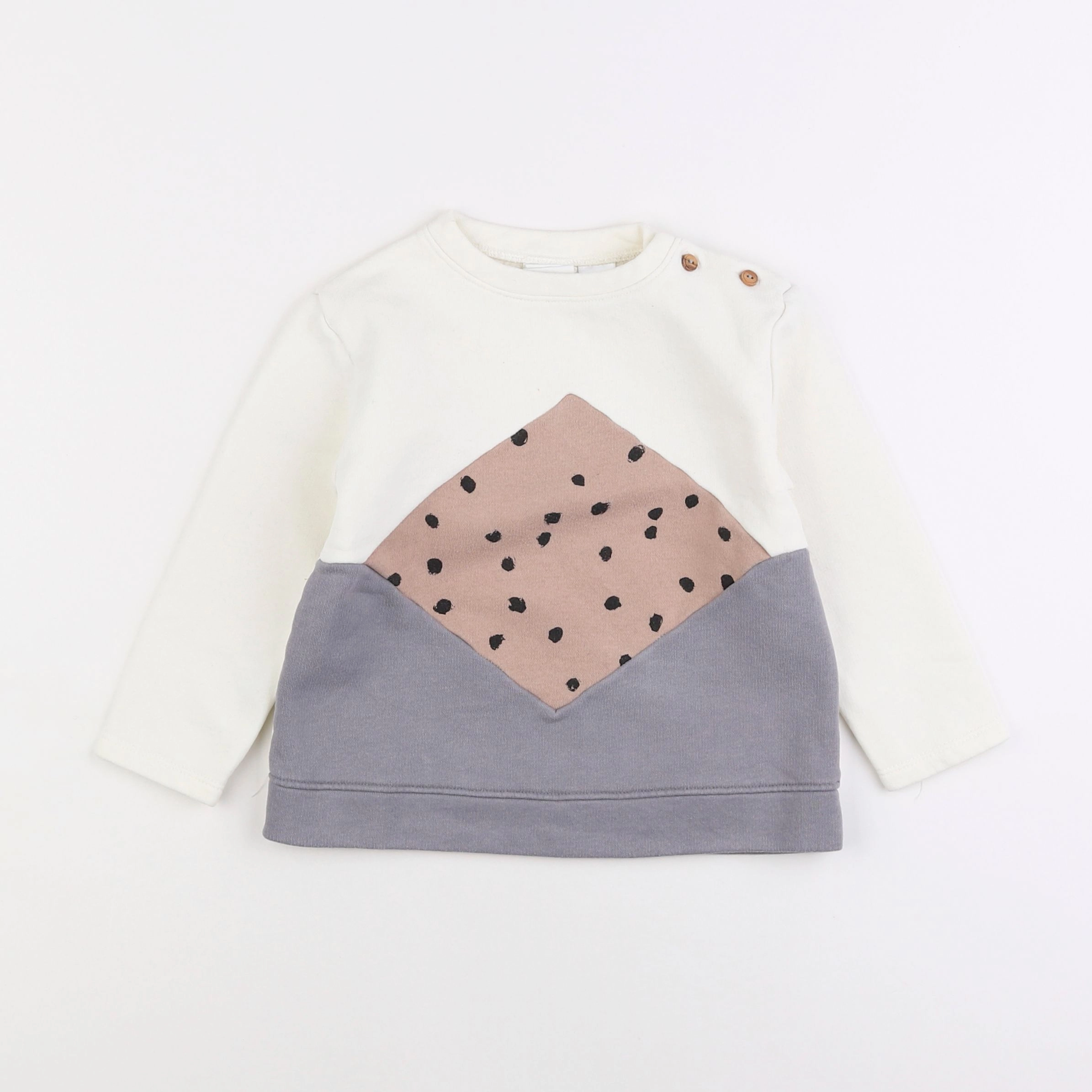 Zara - sweat marron - 2/3 ans