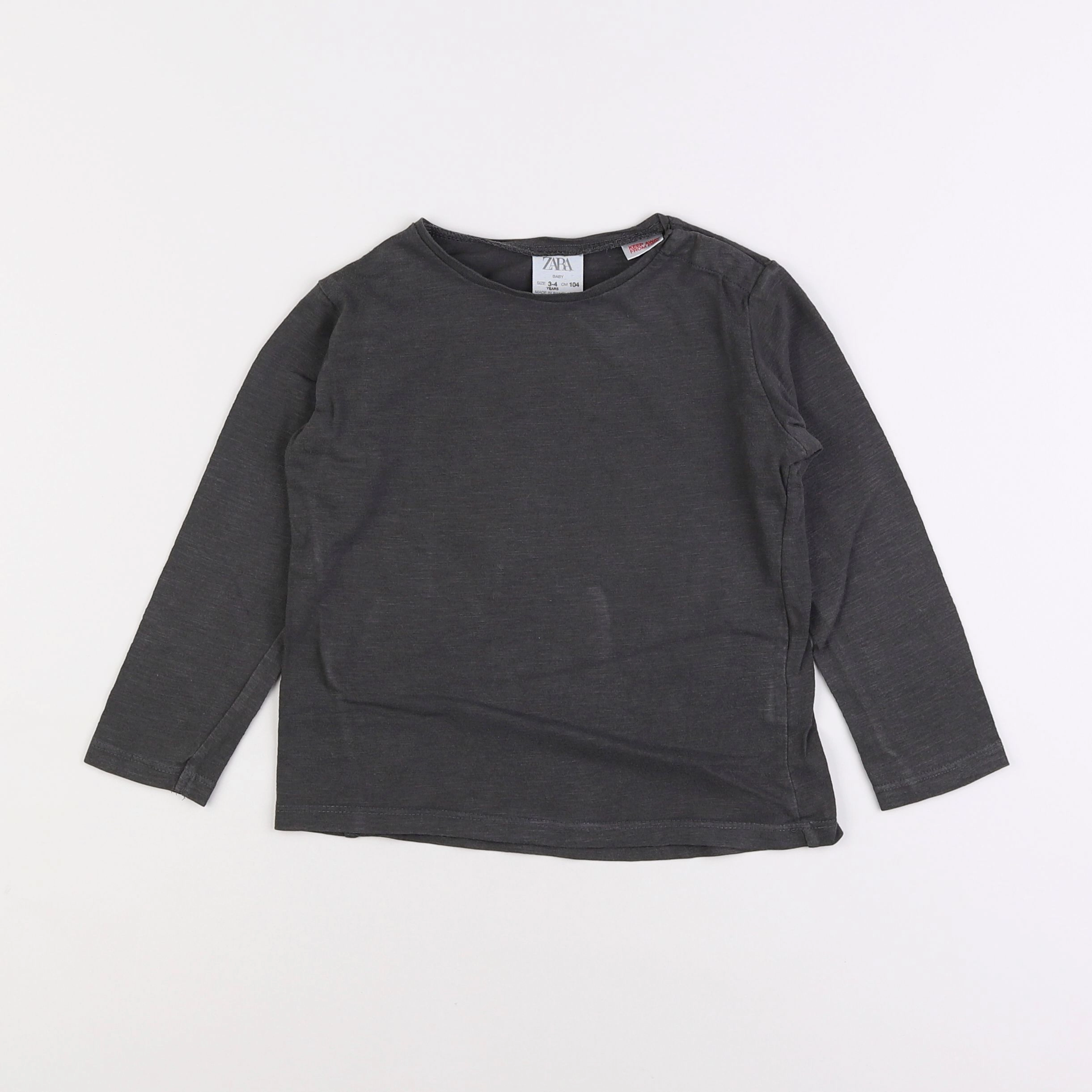 Zara - tee-shirt gris - 3/4 ans